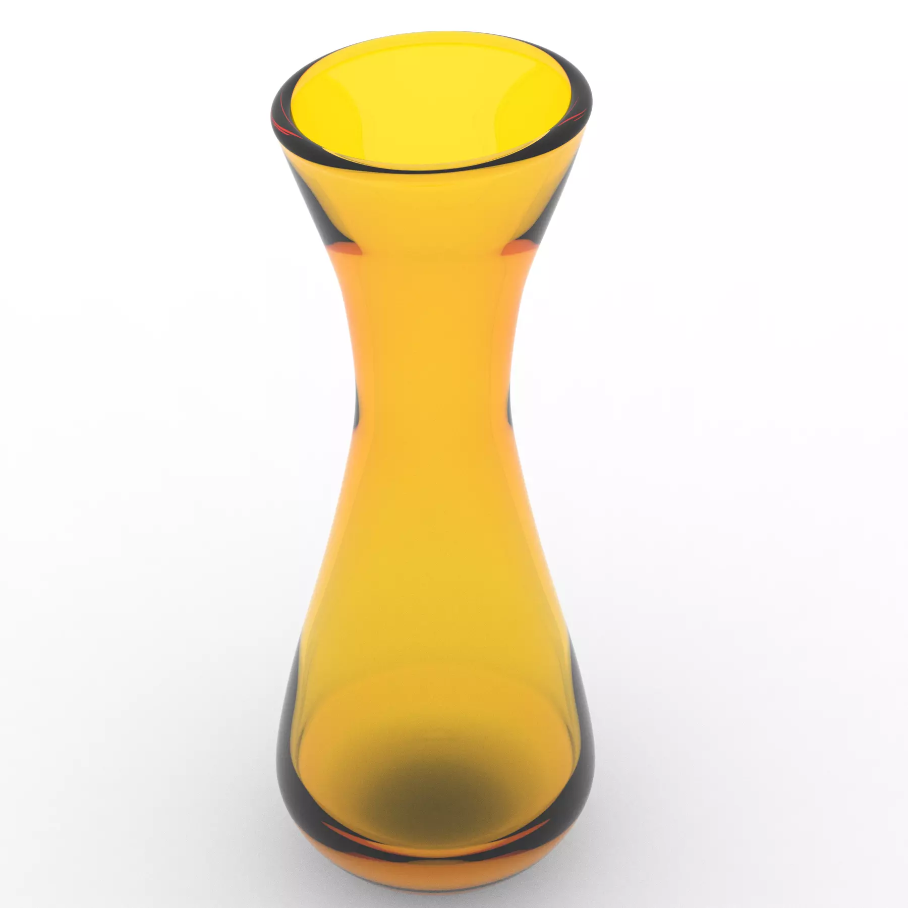 Glassvase orange glass vase 3D model