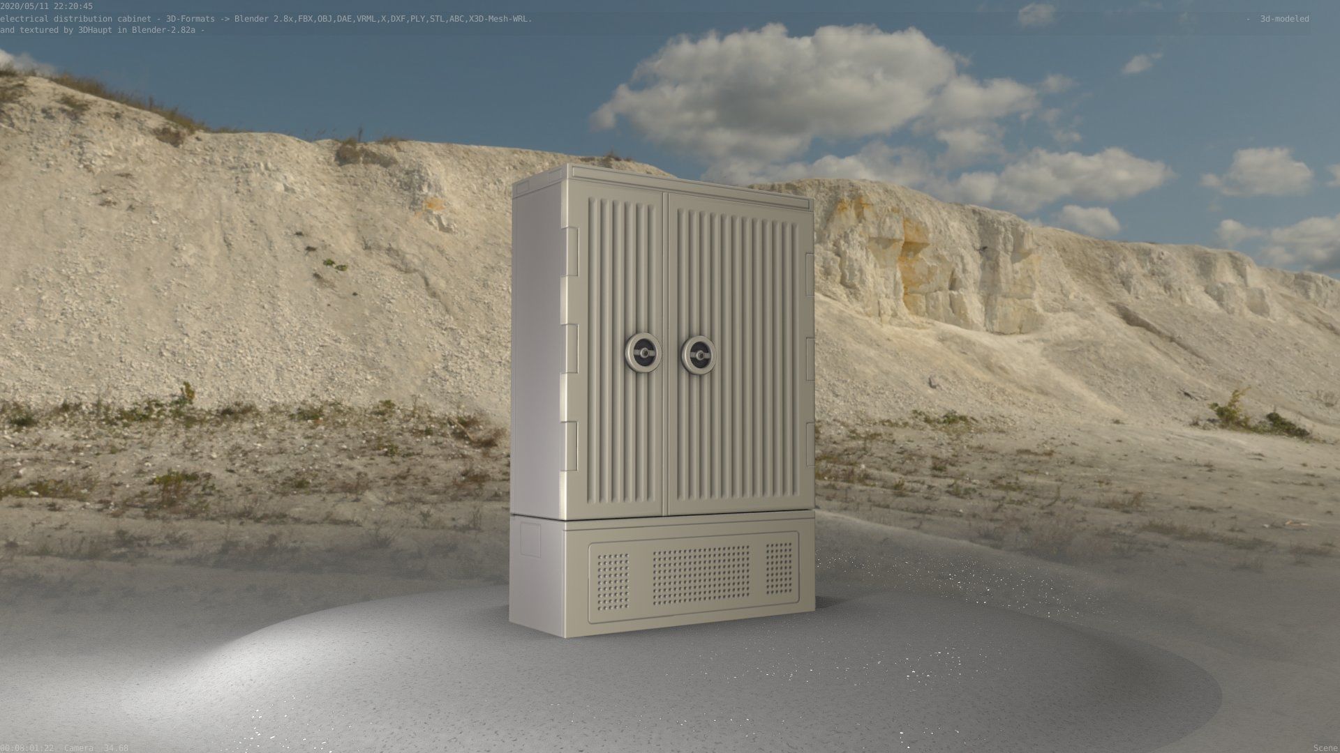 Electrical Distribution Cabinet 116 Low-poly 3D model_72