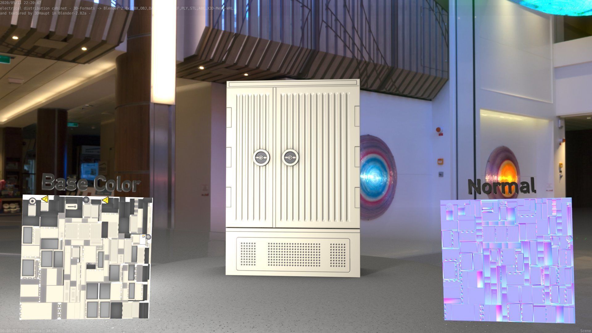 Electrical Distribution Cabinet 116 Low-poly 3D model_2