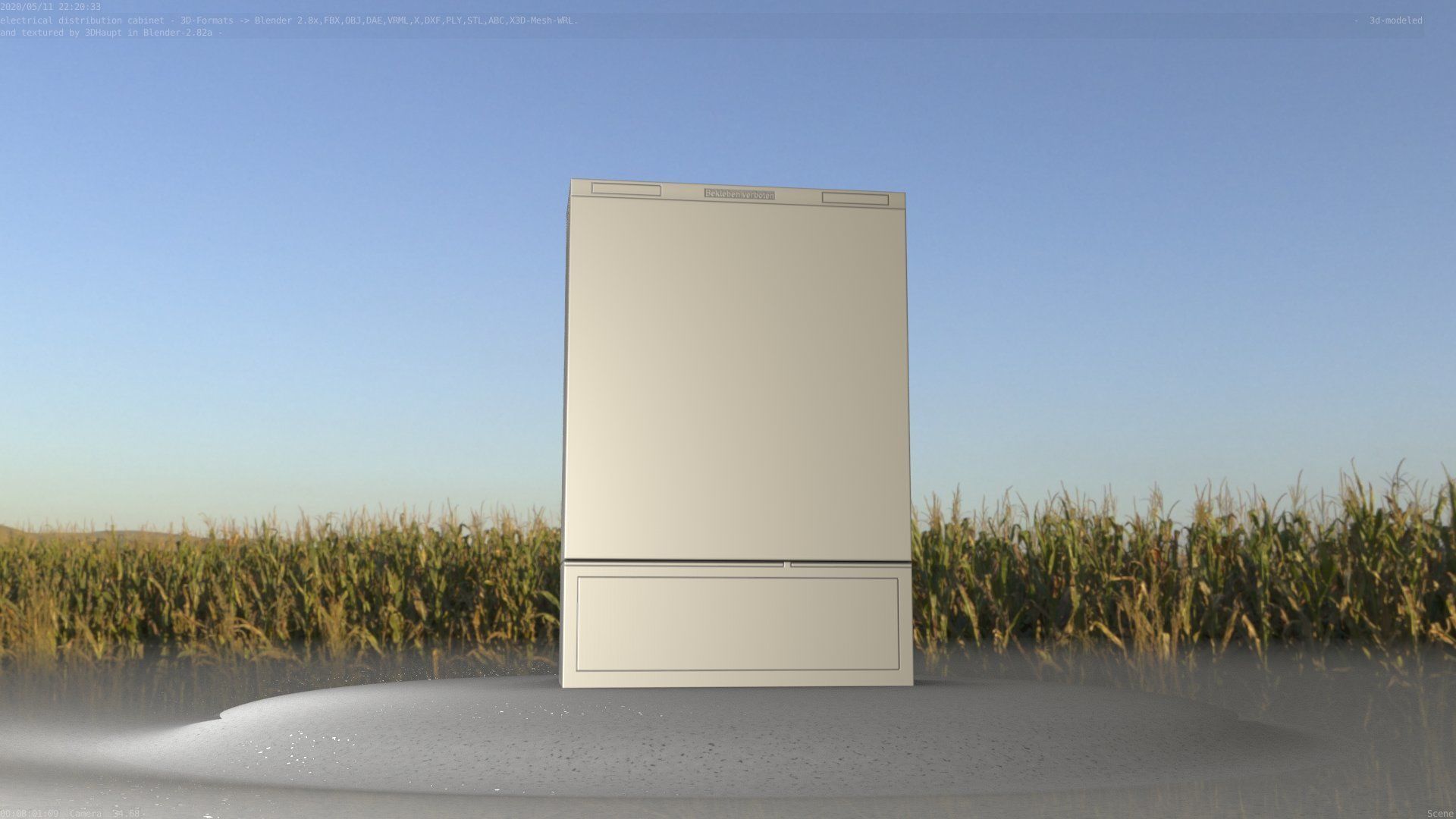 Electrical Distribution Cabinet 116 Low-poly 3D model_59