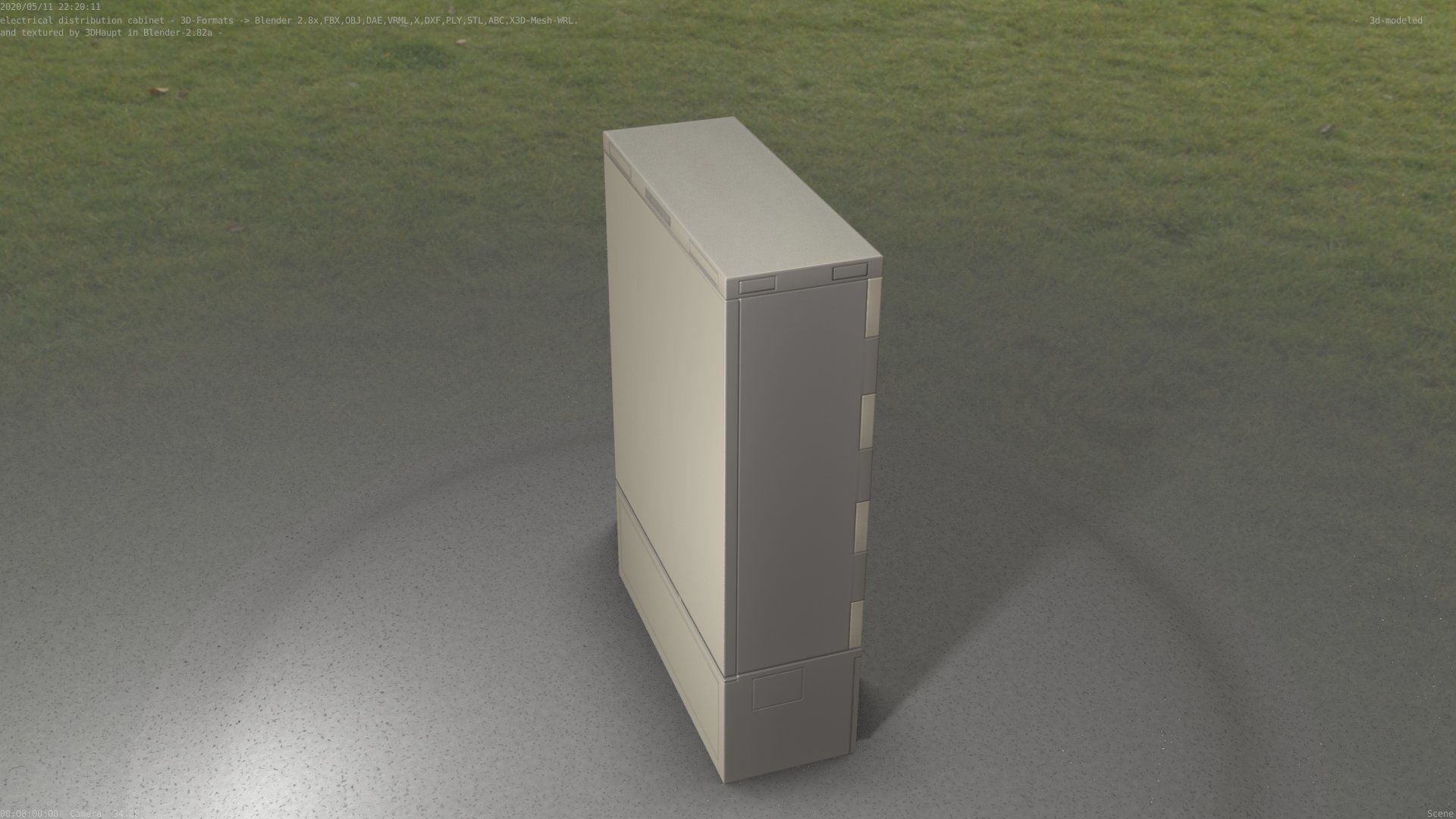 Electrical Distribution Cabinet 116 Low-poly 3D model_34