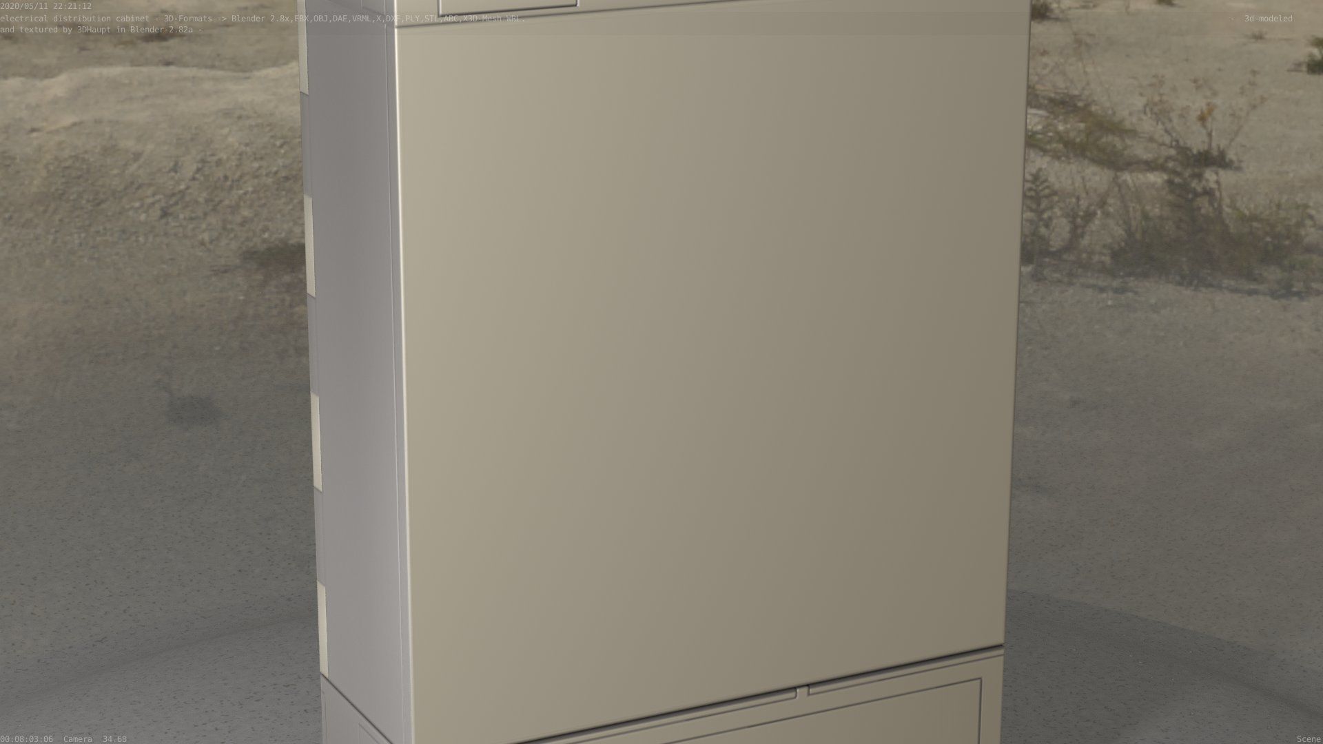 Electrical Distribution Cabinet 116 Low-poly 3D model_99