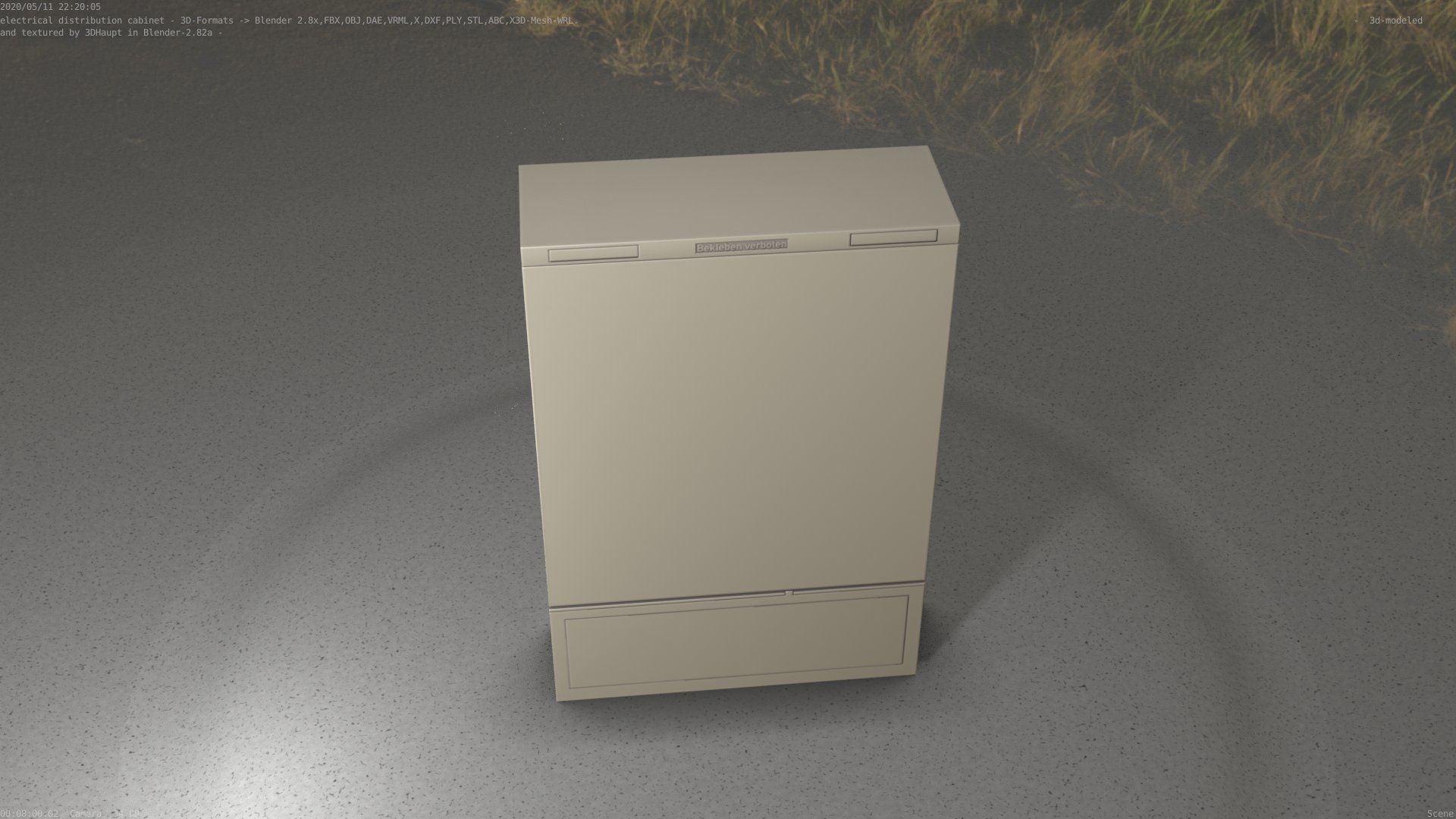 Electrical Distribution Cabinet 116 Low-poly 3D model_28