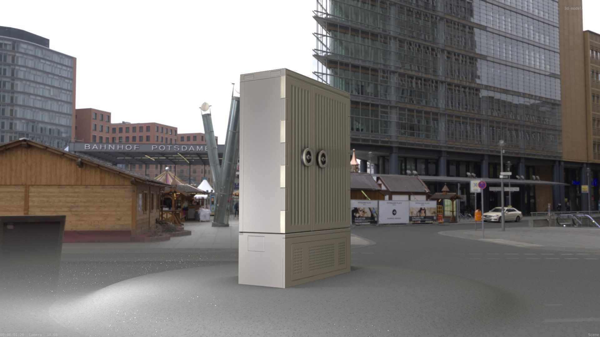 Electrical Distribution Cabinet 116 Low-poly 3D model_70