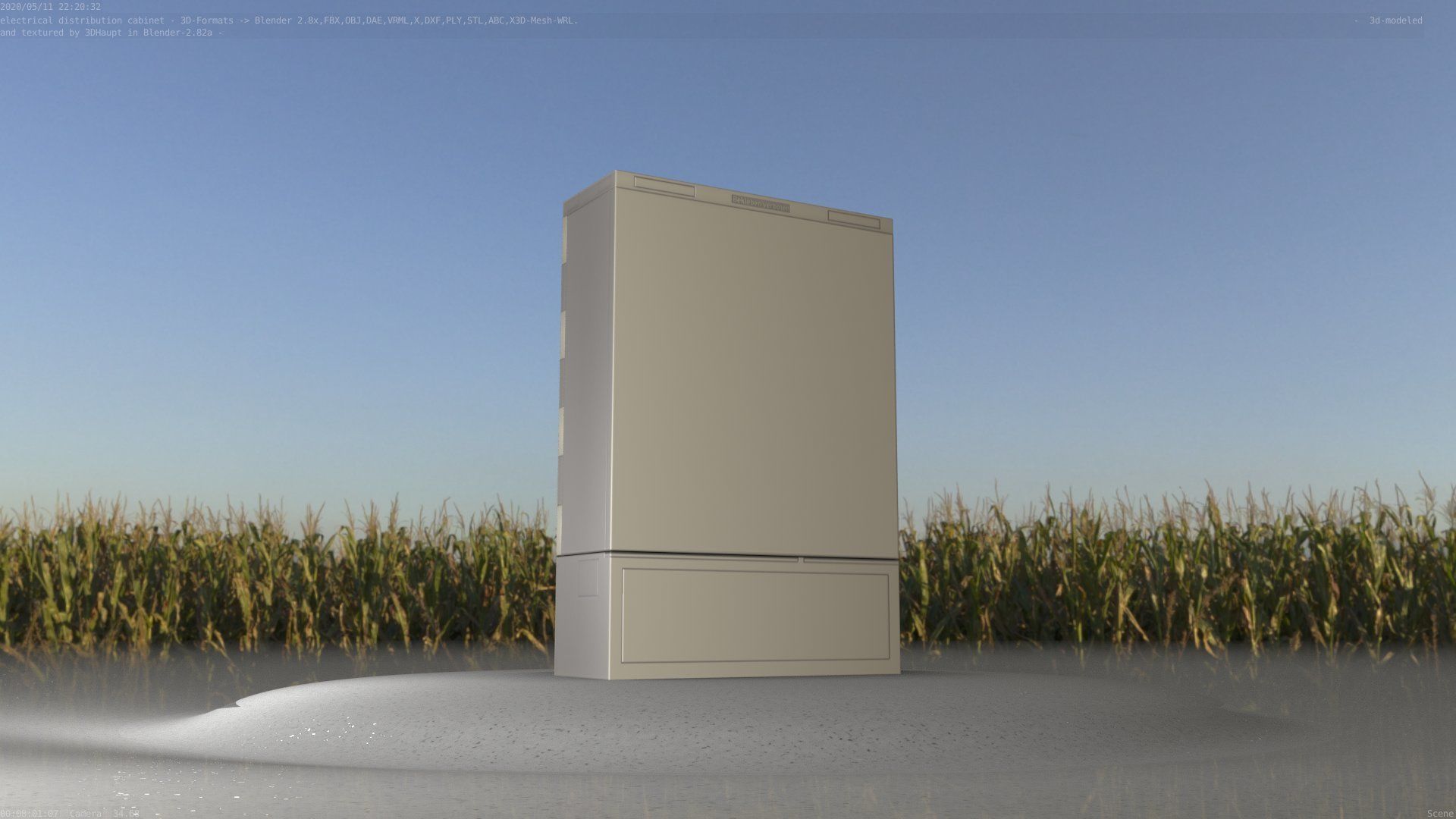 Electrical Distribution Cabinet 116 Low-poly 3D model_57