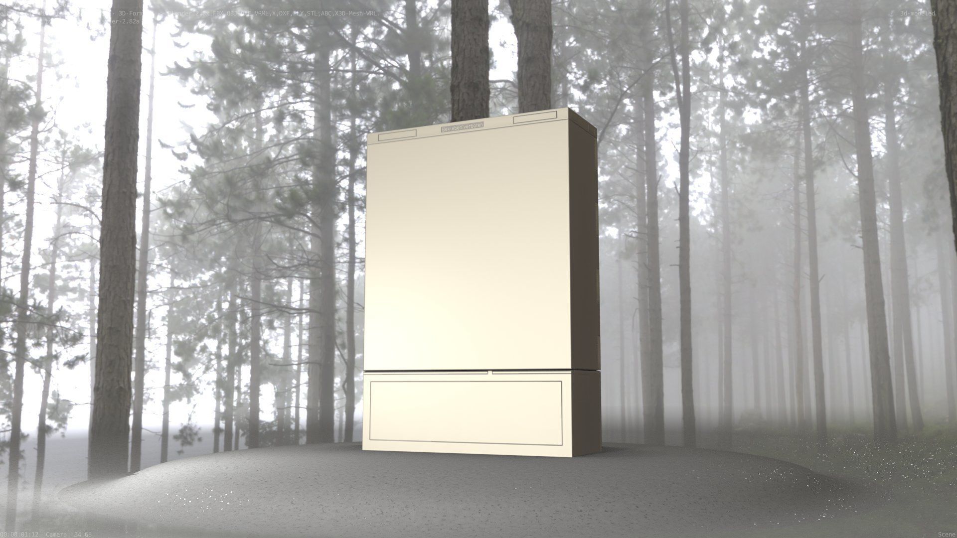 Electrical Distribution Cabinet 116 Low-poly 3D model_62
