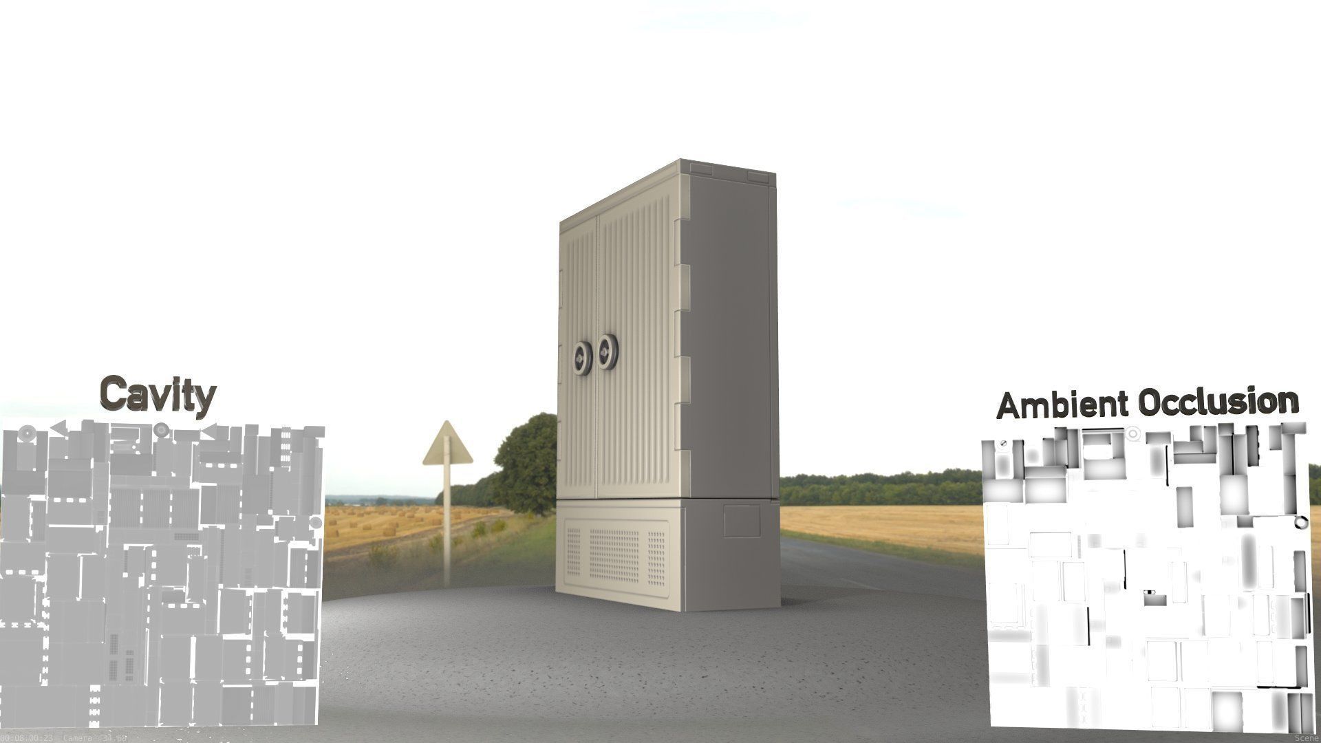 Electrical Distribution Cabinet 116 Low-poly 3D model_49