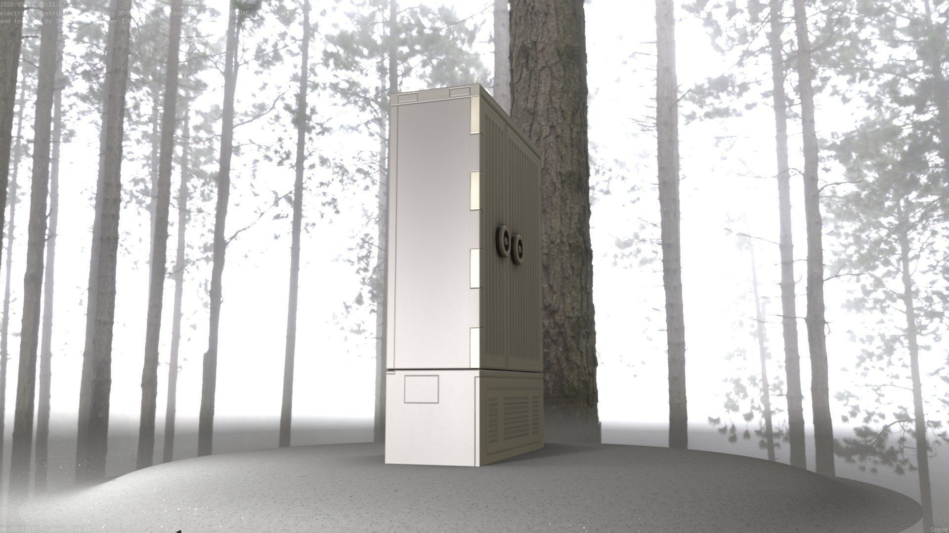 Electrical Distribution Cabinet 116 Low-poly 3D model_88