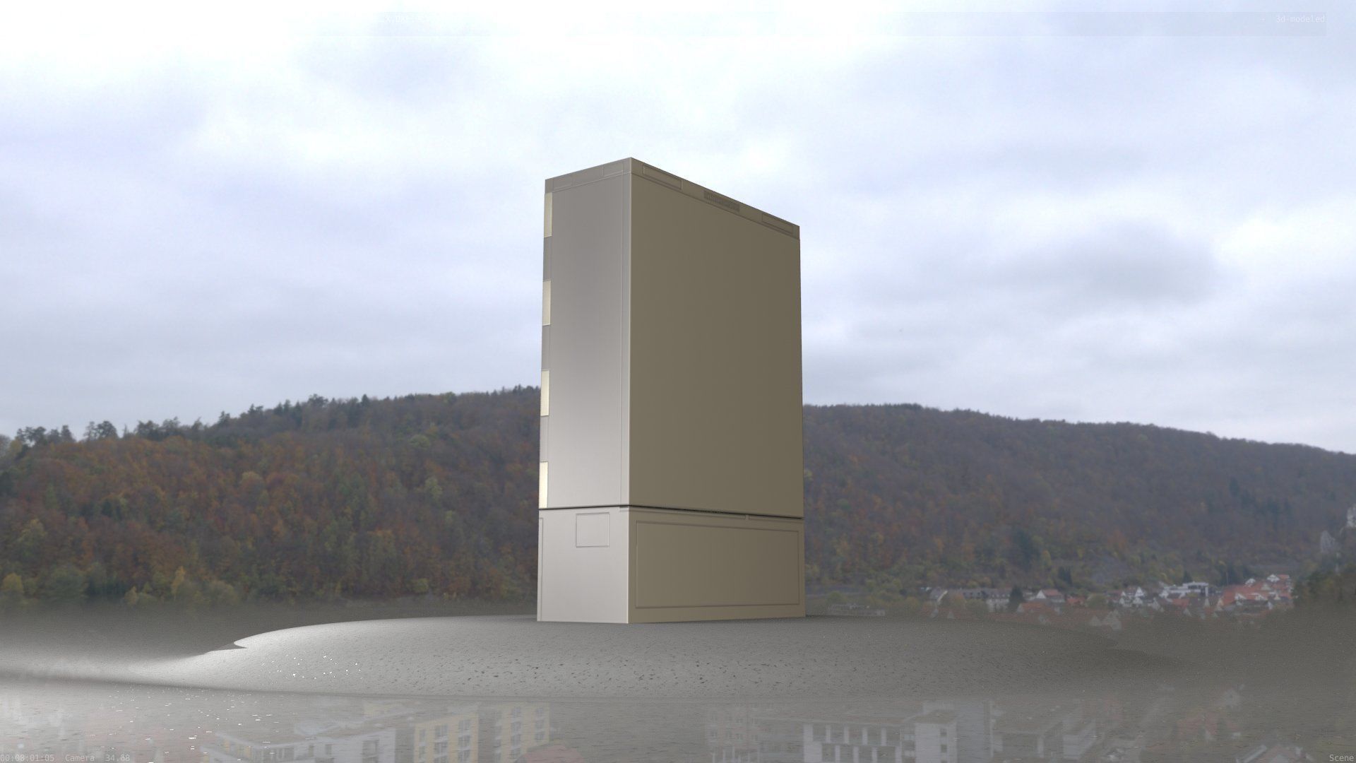 Electrical Distribution Cabinet 116 Low-poly 3D model_55