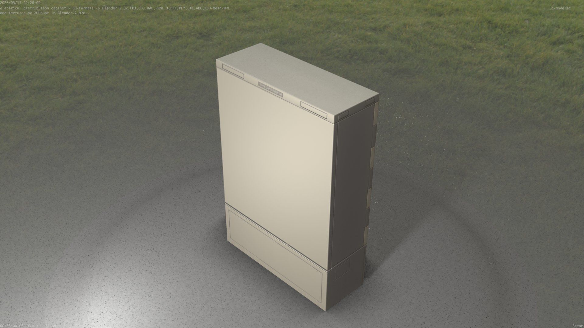 Electrical Distribution Cabinet 116 Low-poly 3D model_32