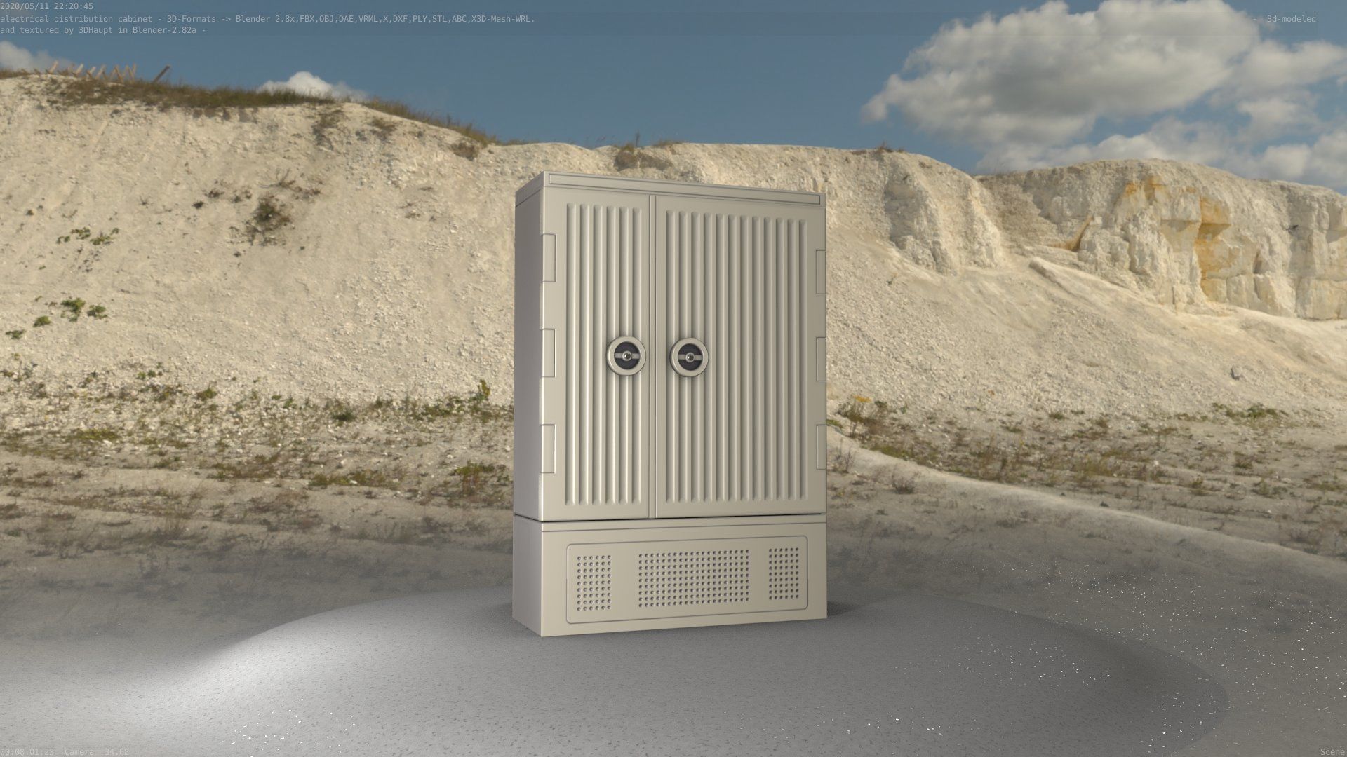 Electrical Distribution Cabinet 116 Low-poly 3D model_73