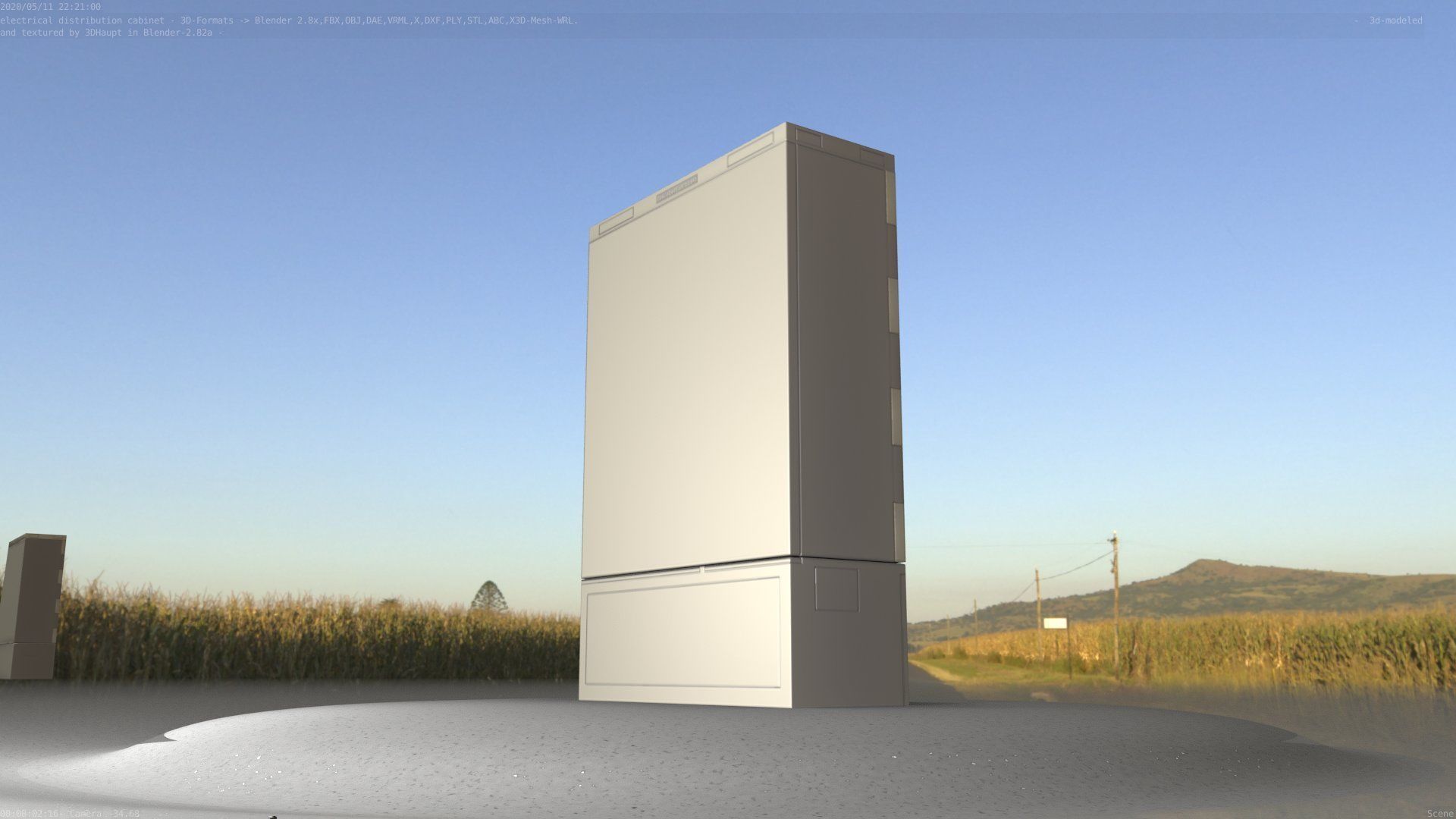 Electrical Distribution Cabinet 116 Low-poly 3D model_85