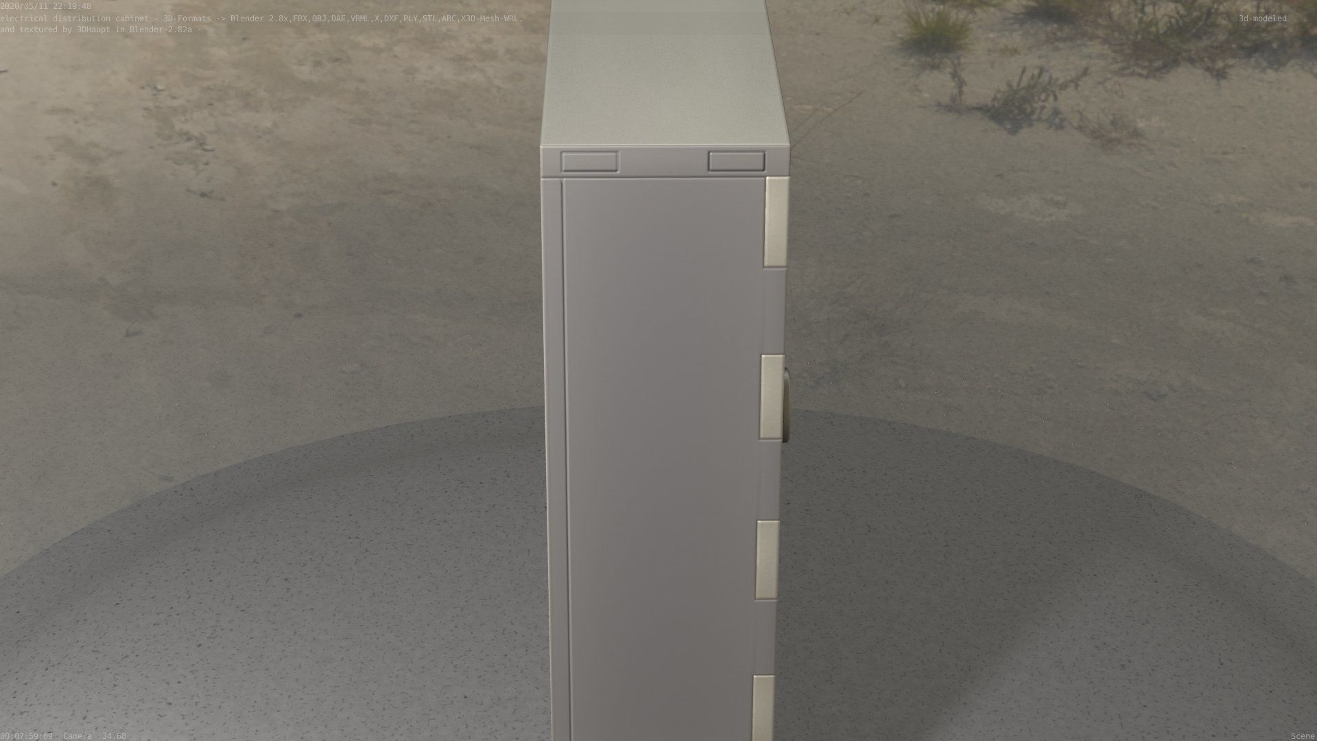 Electrical Distribution Cabinet 116 Low-poly 3D model_14