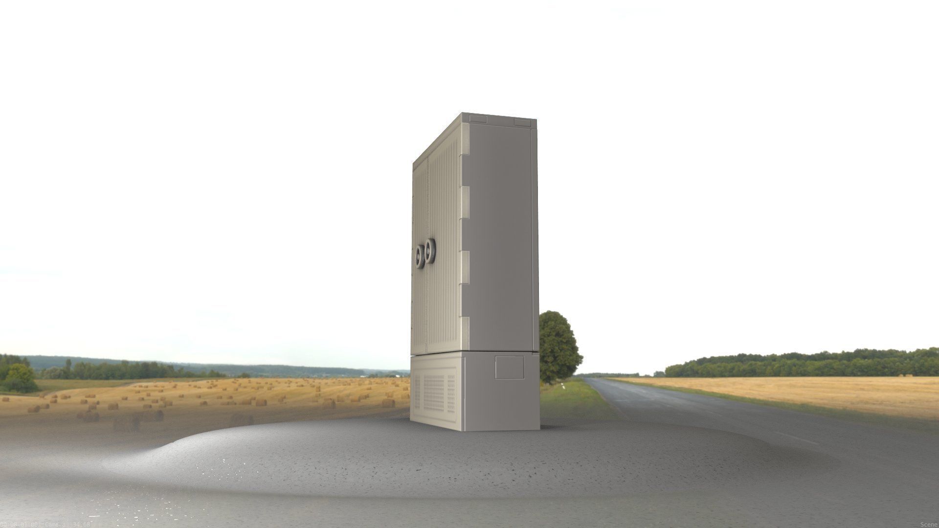 Electrical Distribution Cabinet 116 Low-poly 3D model_50