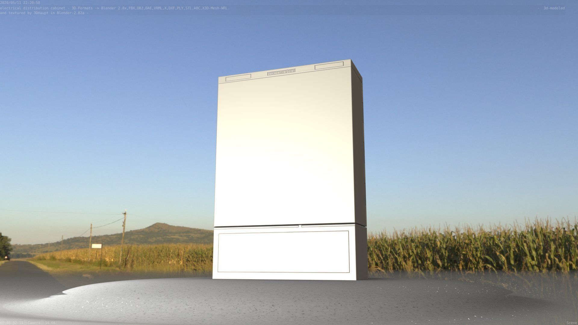 Electrical Distribution Cabinet 116 Low-poly 3D model_83