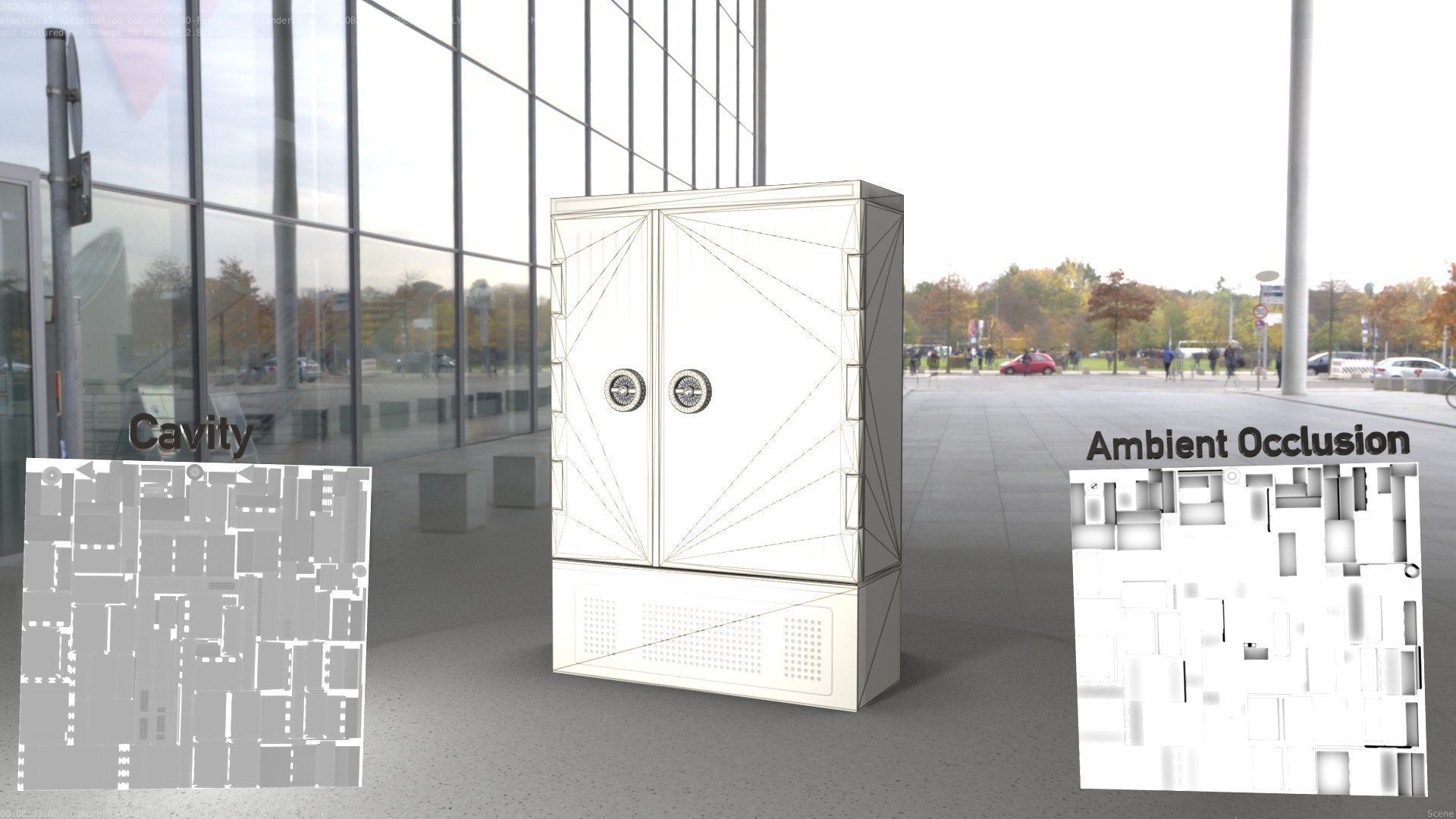 Electrical Distribution Cabinet 116 Low-poly 3D model_93