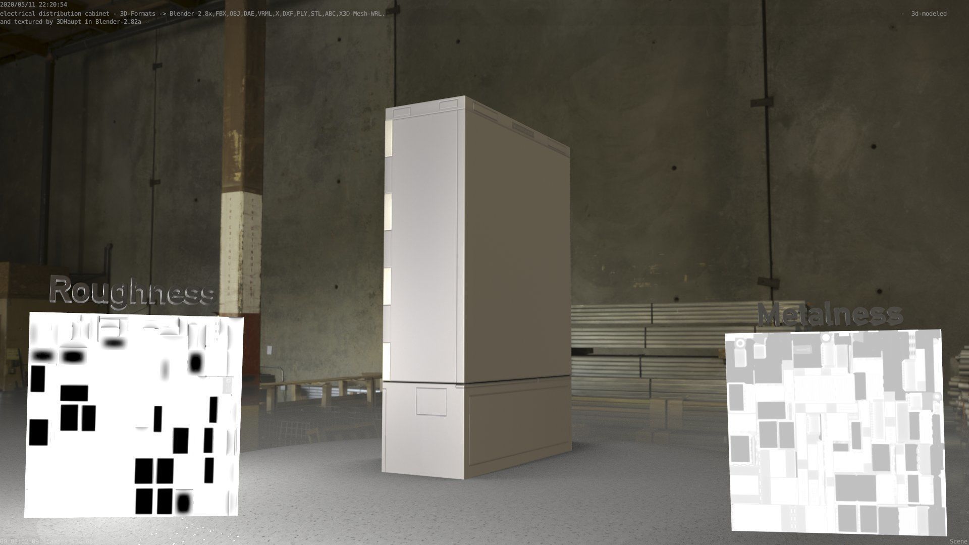 Electrical Distribution Cabinet 116 Low-poly 3D model_78