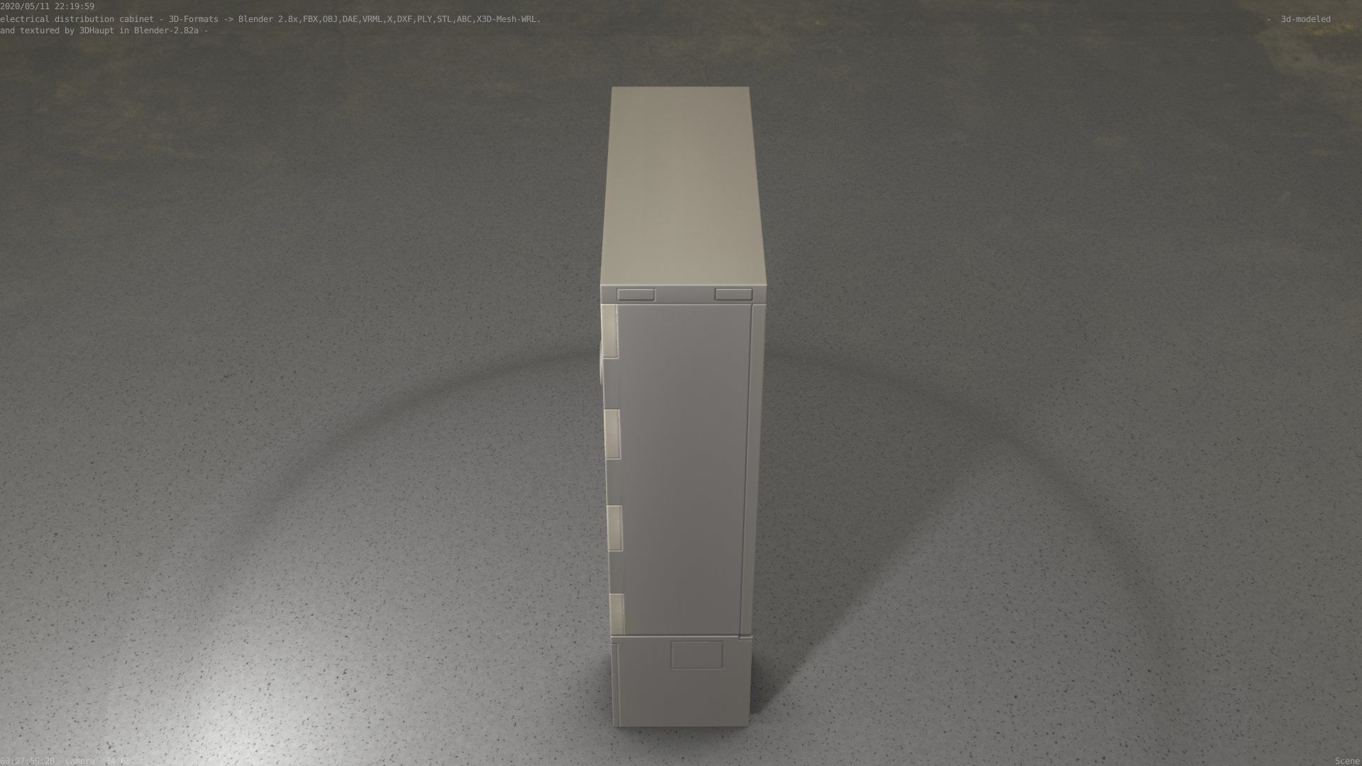 Electrical Distribution Cabinet 116 Low-poly 3D model_22
