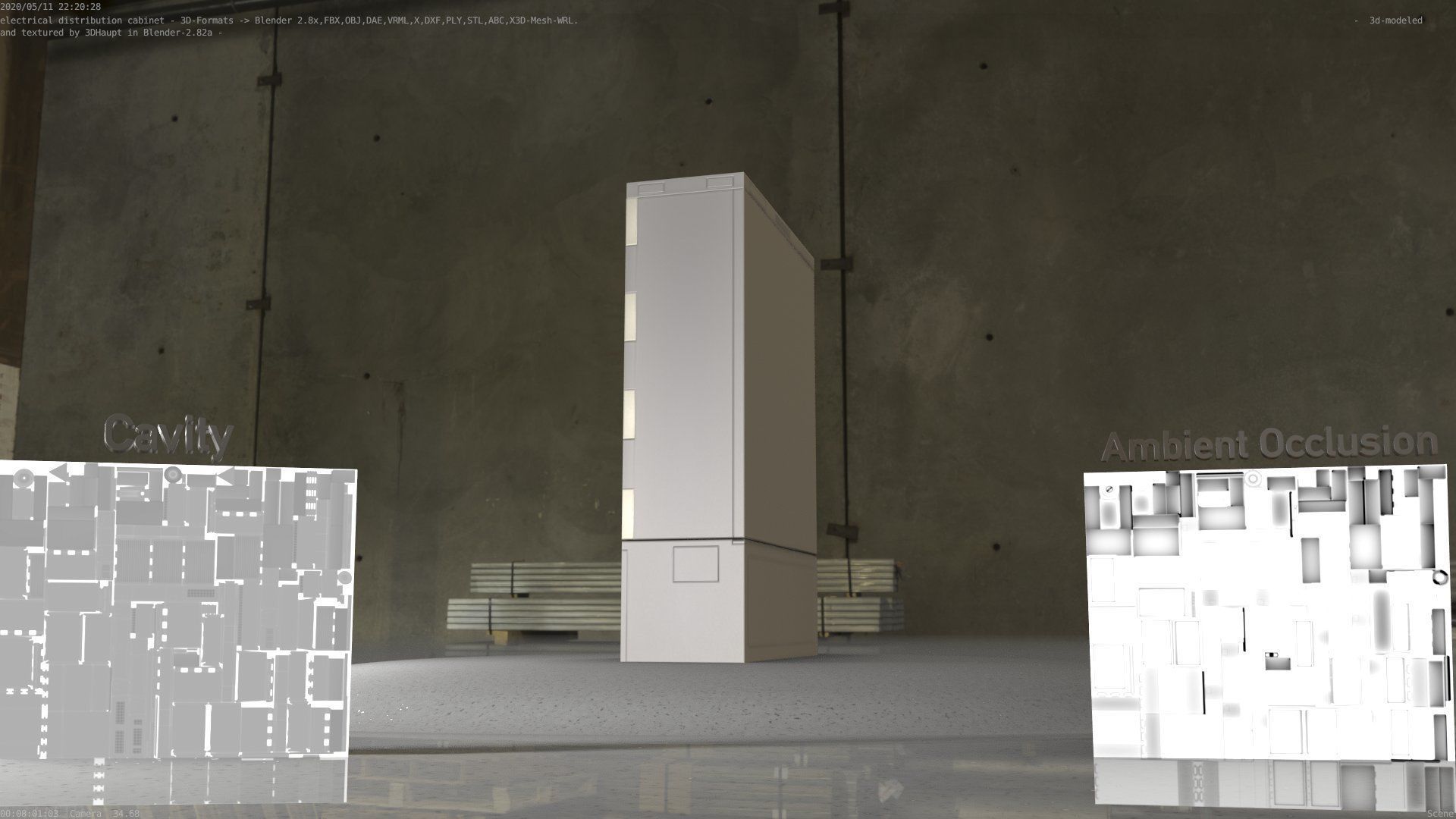 Electrical Distribution Cabinet 116 Low-poly 3D model_53