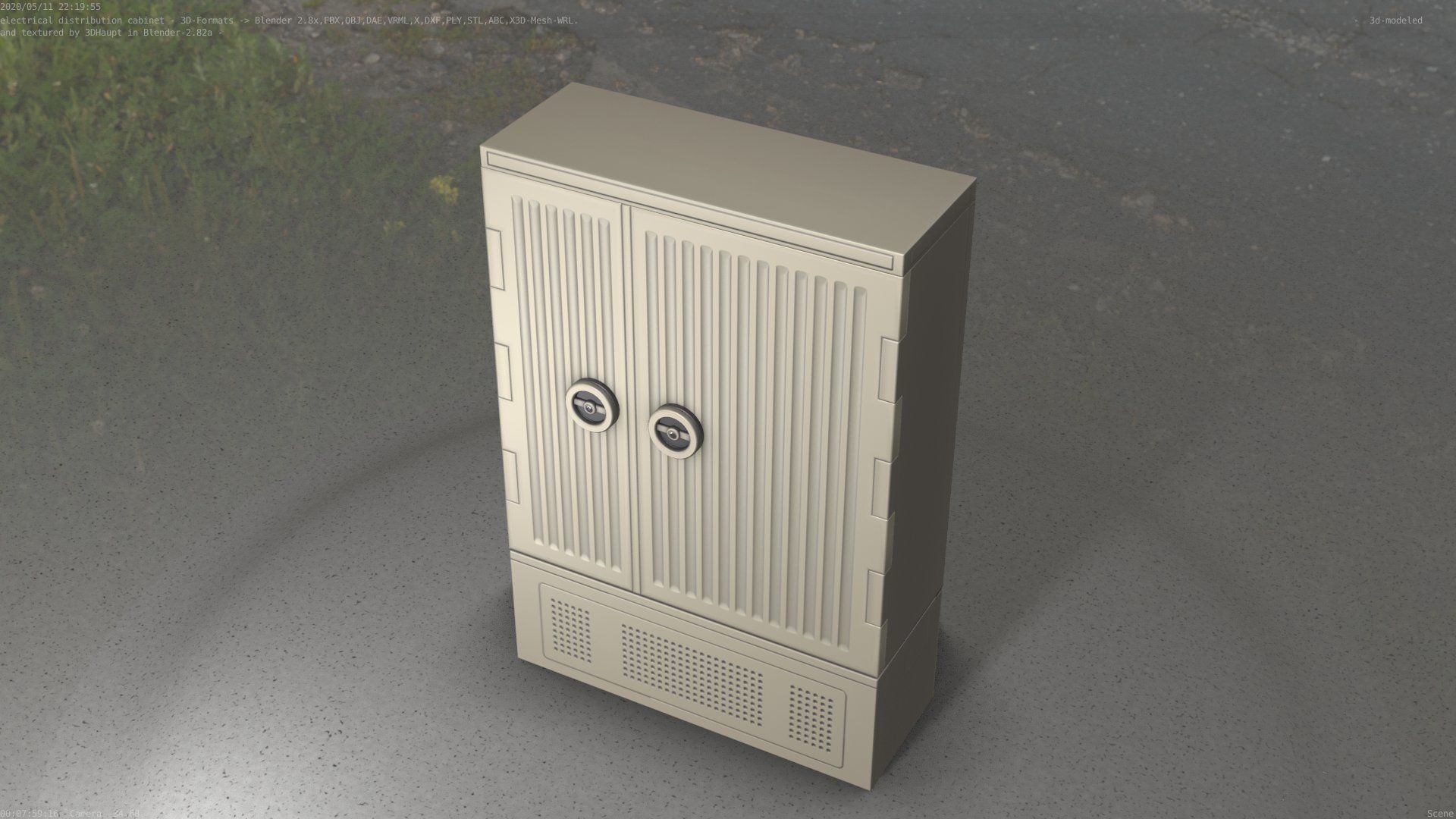Electrical Distribution Cabinet 116 Low-poly 3D model_18