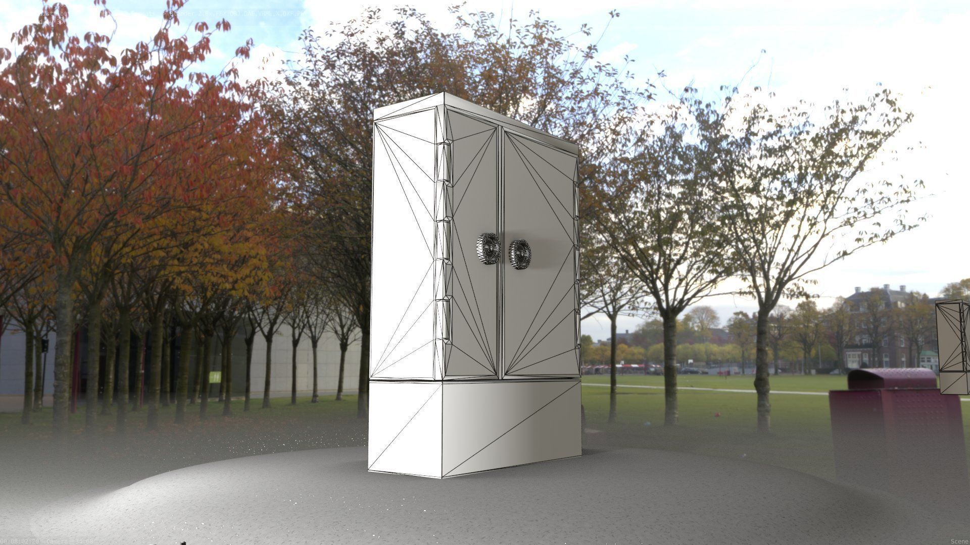 Electrical Distribution Cabinet 116 Low-poly 3D model_89