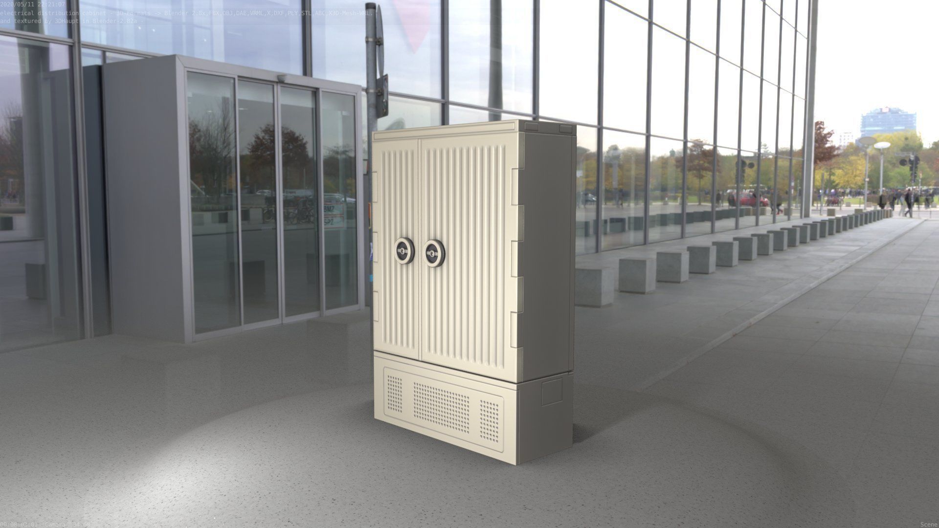 Electrical Distribution Cabinet 116 Low-poly 3D model_94