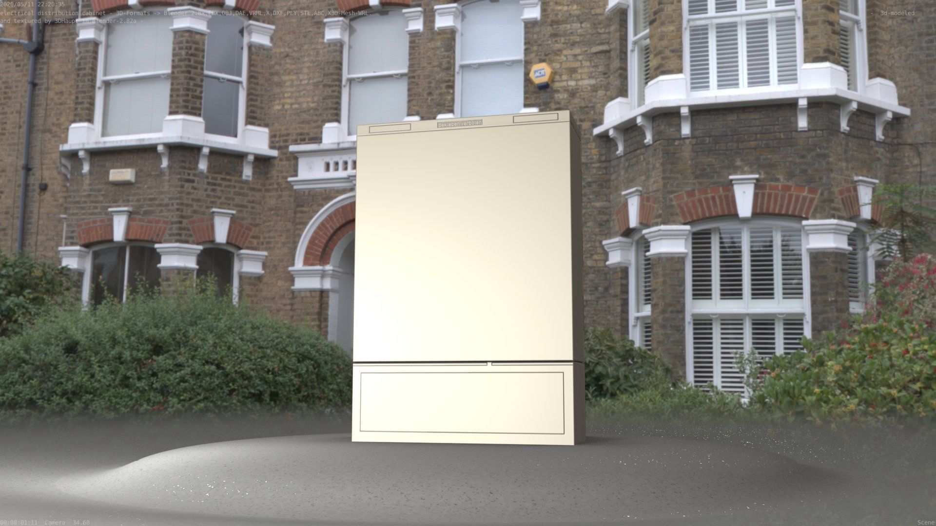 Electrical Distribution Cabinet 116 Low-poly 3D model_61