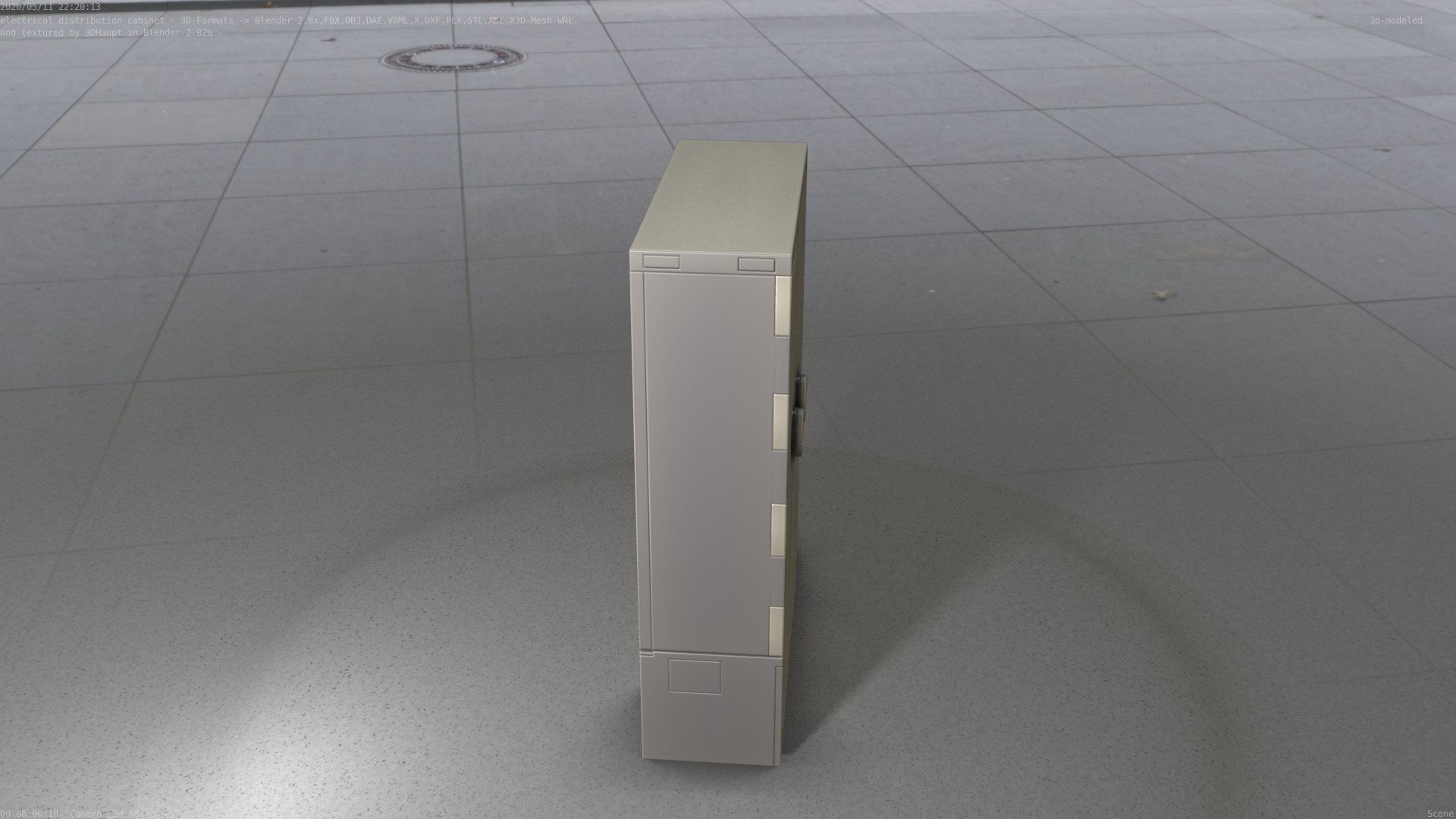 Electrical Distribution Cabinet 116 Low-poly 3D model_36