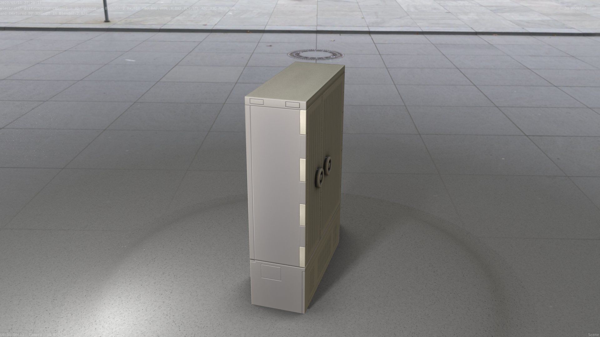 Electrical Distribution Cabinet 116 Low-poly 3D model_37