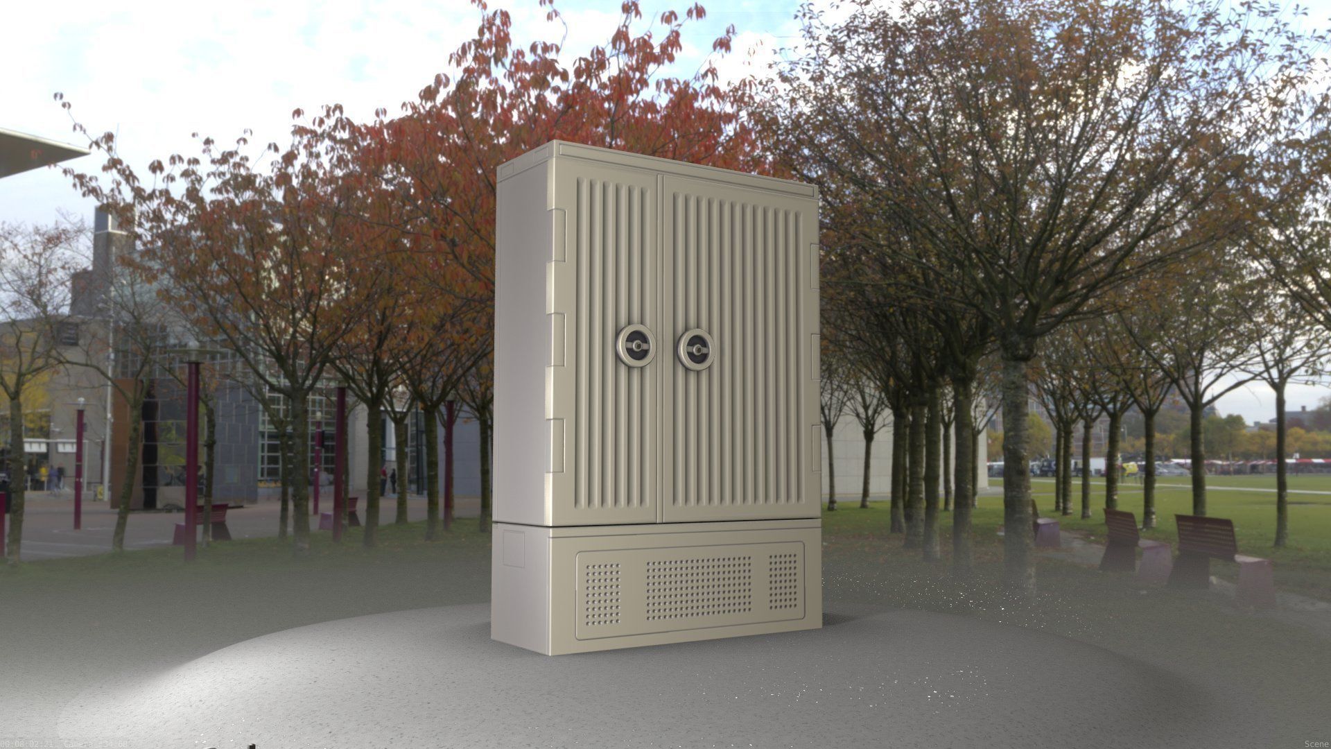 Electrical Distribution Cabinet 116 Low-poly 3D model_90