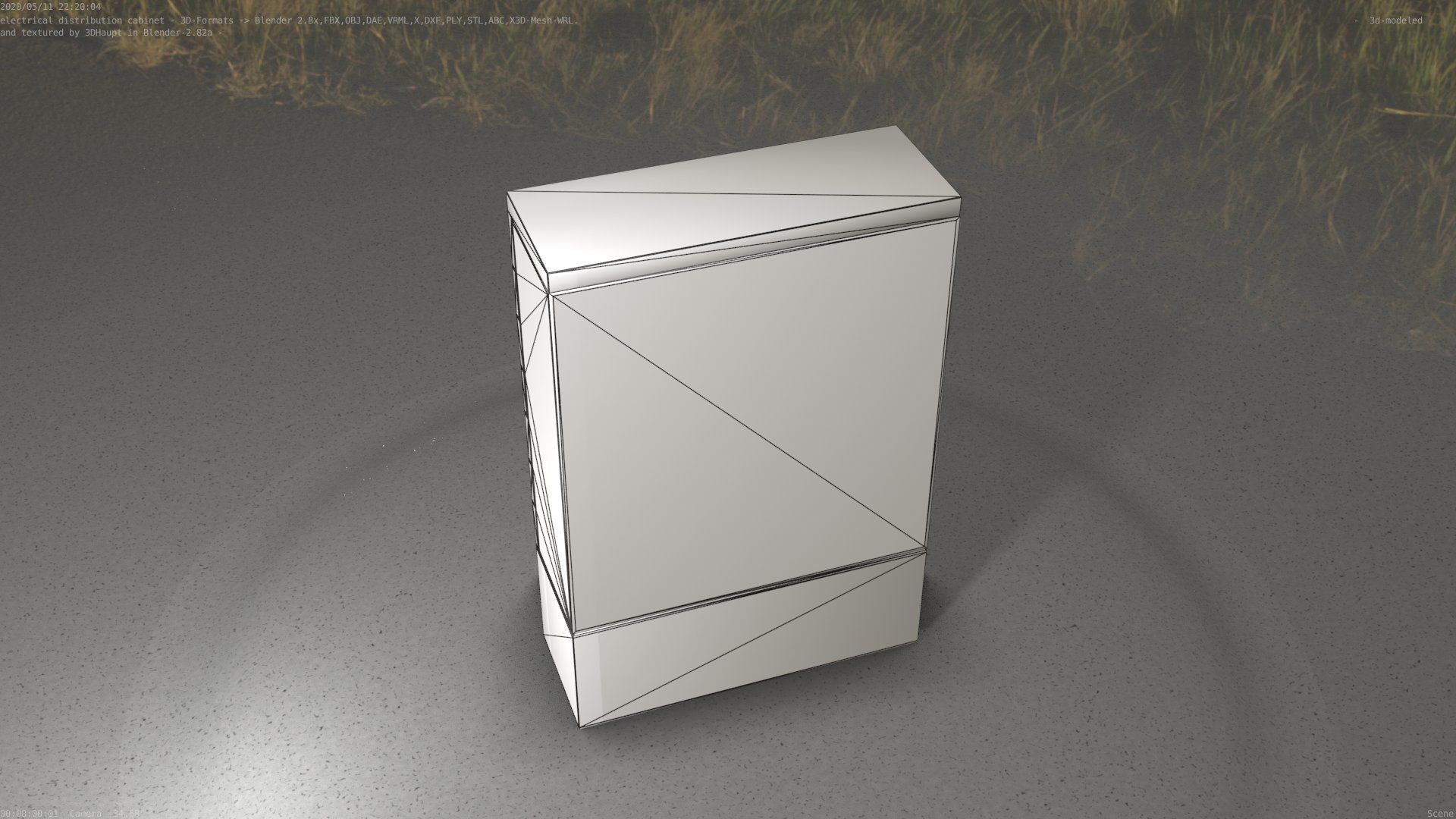 Electrical Distribution Cabinet 116 Low-poly 3D model_27