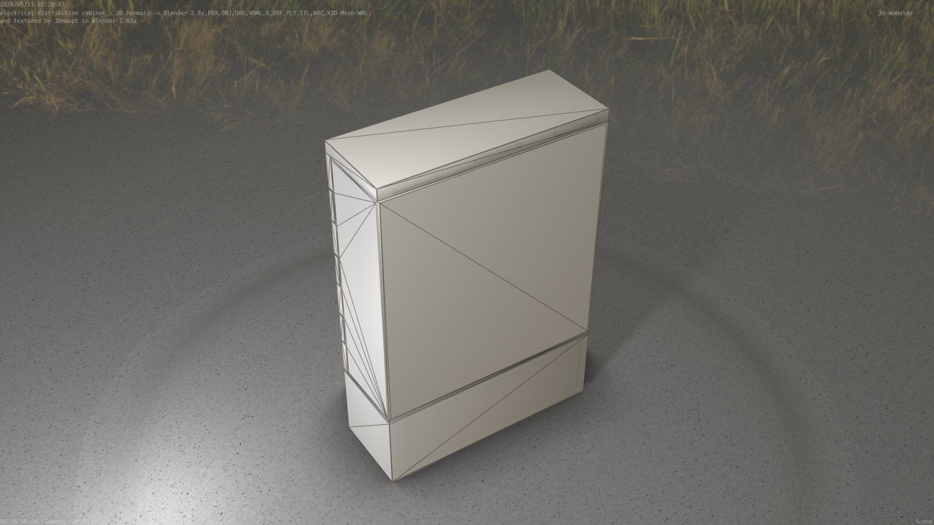 Electrical Distribution Cabinet 116 Low-poly 3D model_26
