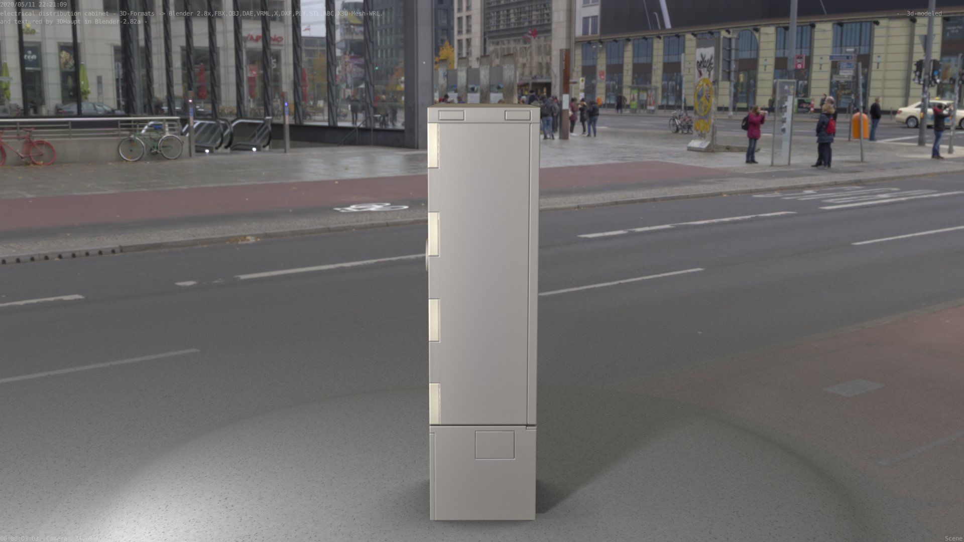 Electrical Distribution Cabinet 116 Low-poly 3D model_96