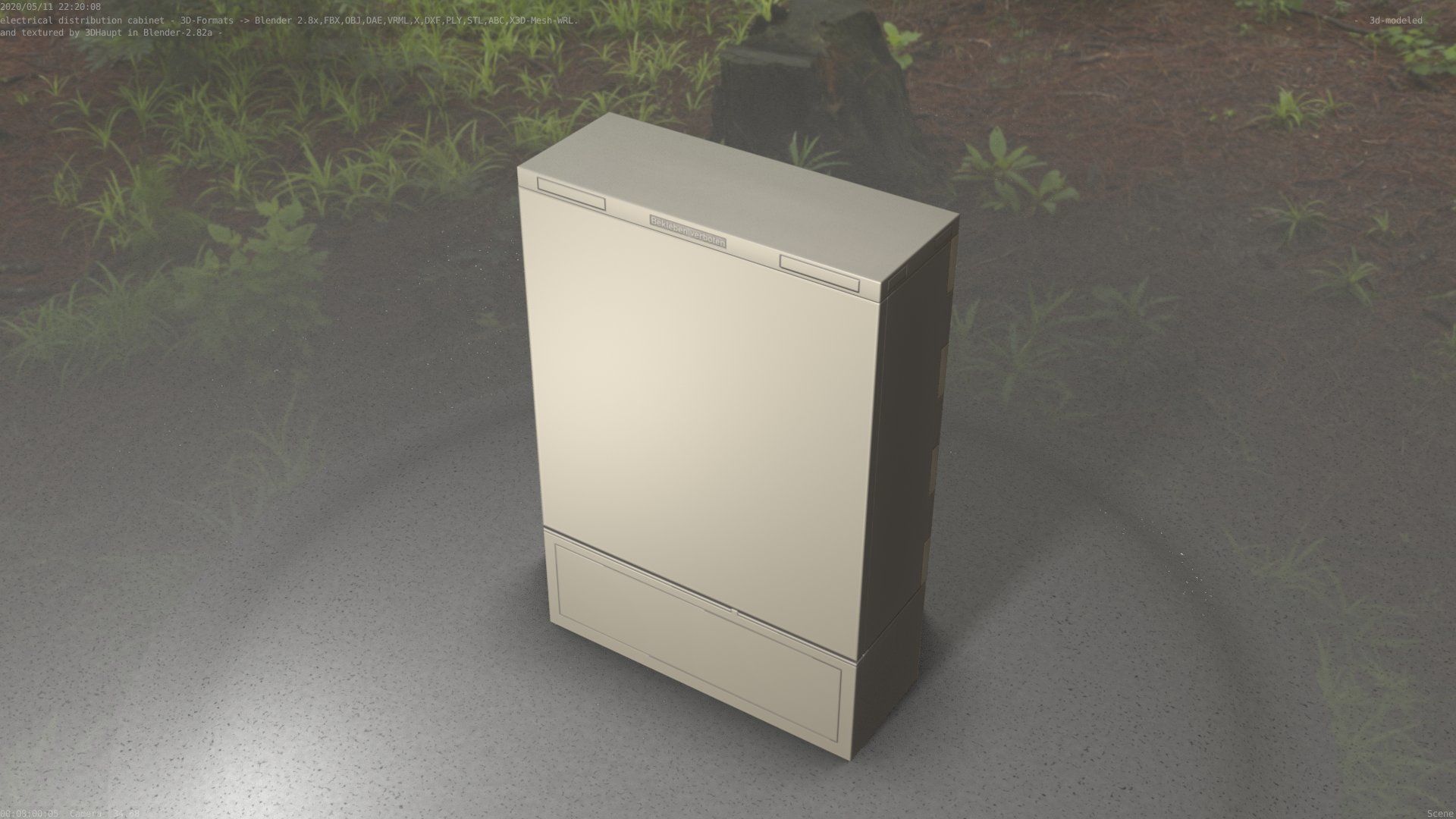 Electrical Distribution Cabinet 116 Low-poly 3D model_31