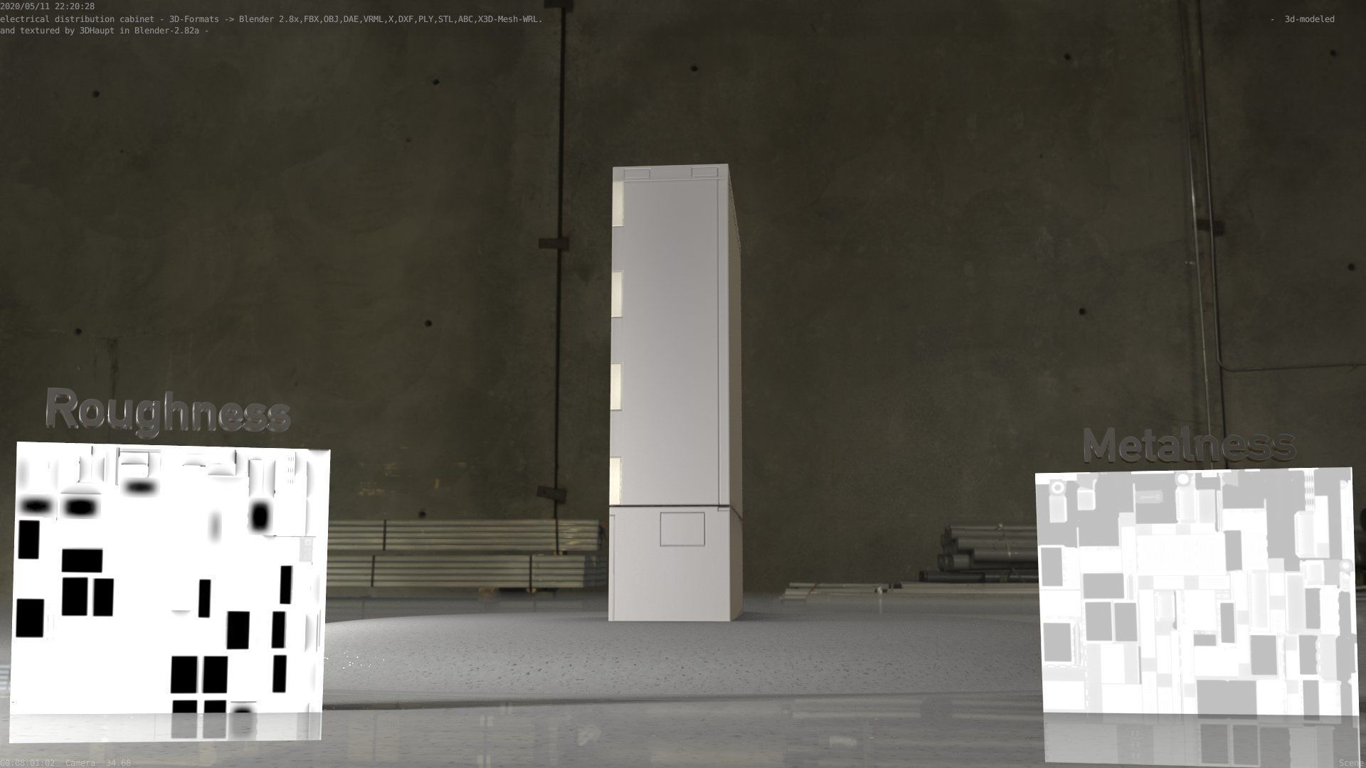 Electrical Distribution Cabinet 116 Low-poly 3D model_52