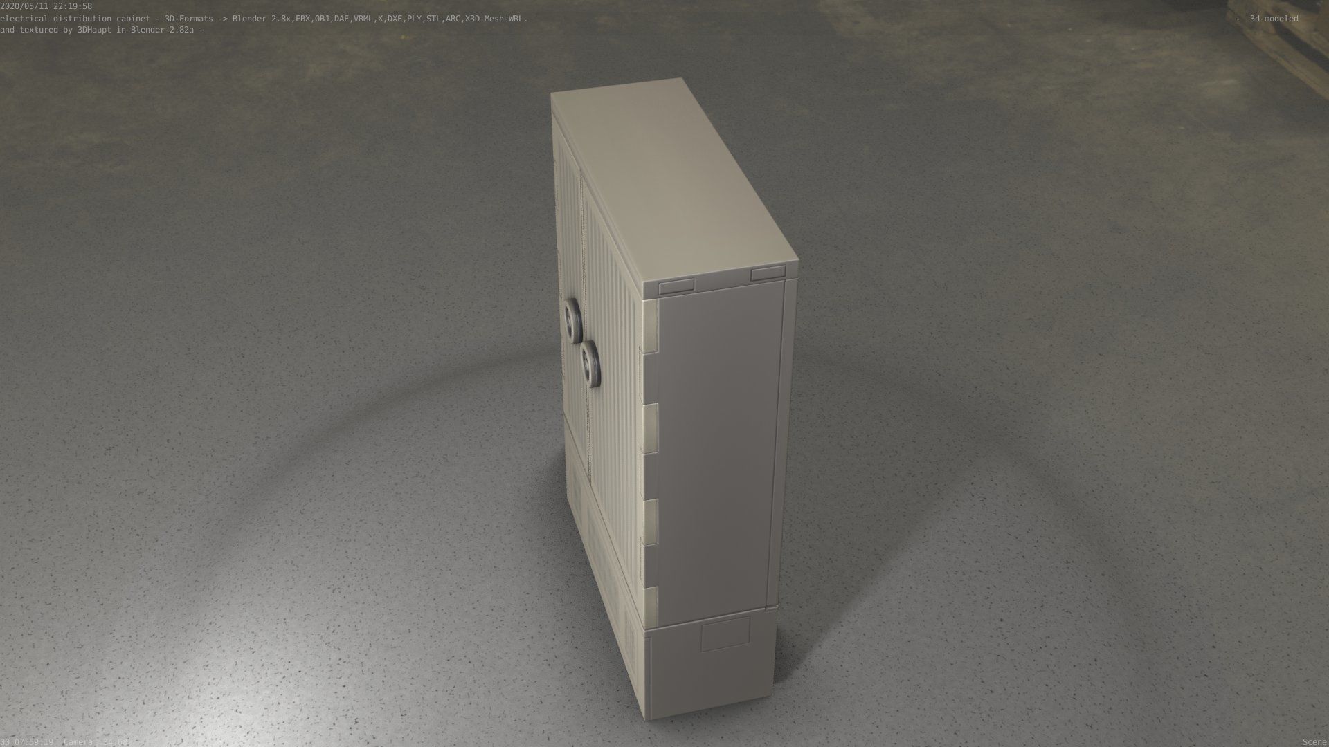 Electrical Distribution Cabinet 116 Low-poly 3D model_21
