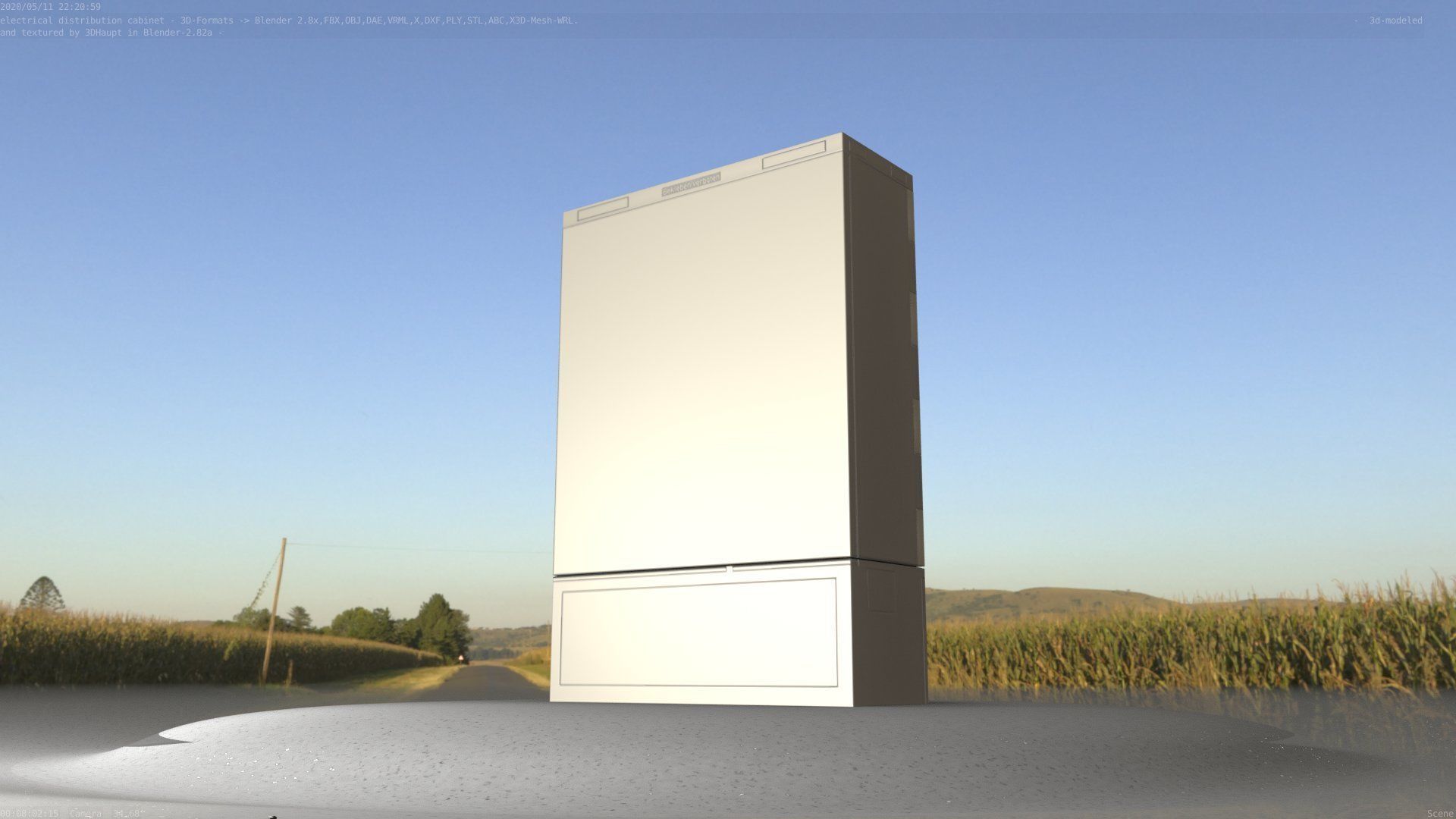 Electrical Distribution Cabinet 116 Low-poly 3D model_84