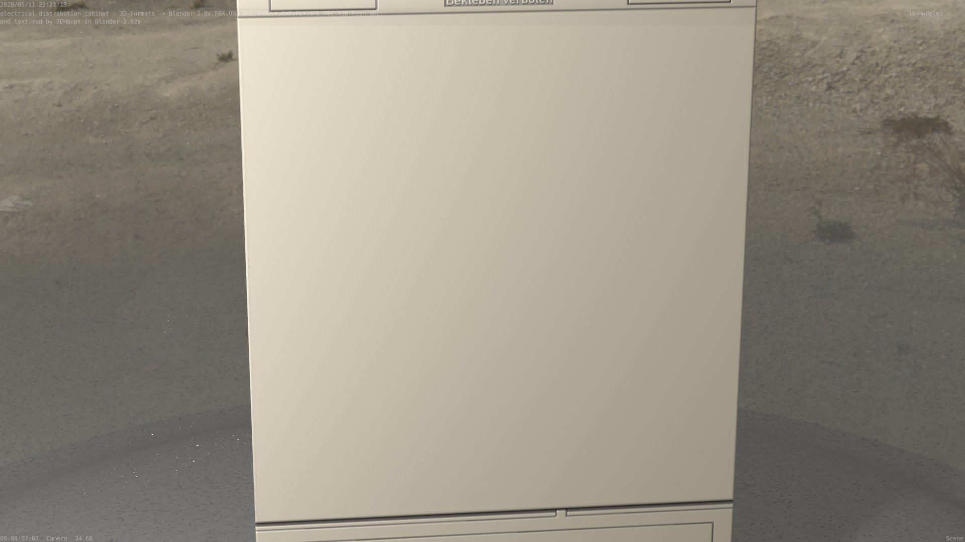 Electrical Distribution Cabinet 116 Low-poly 3D model_100