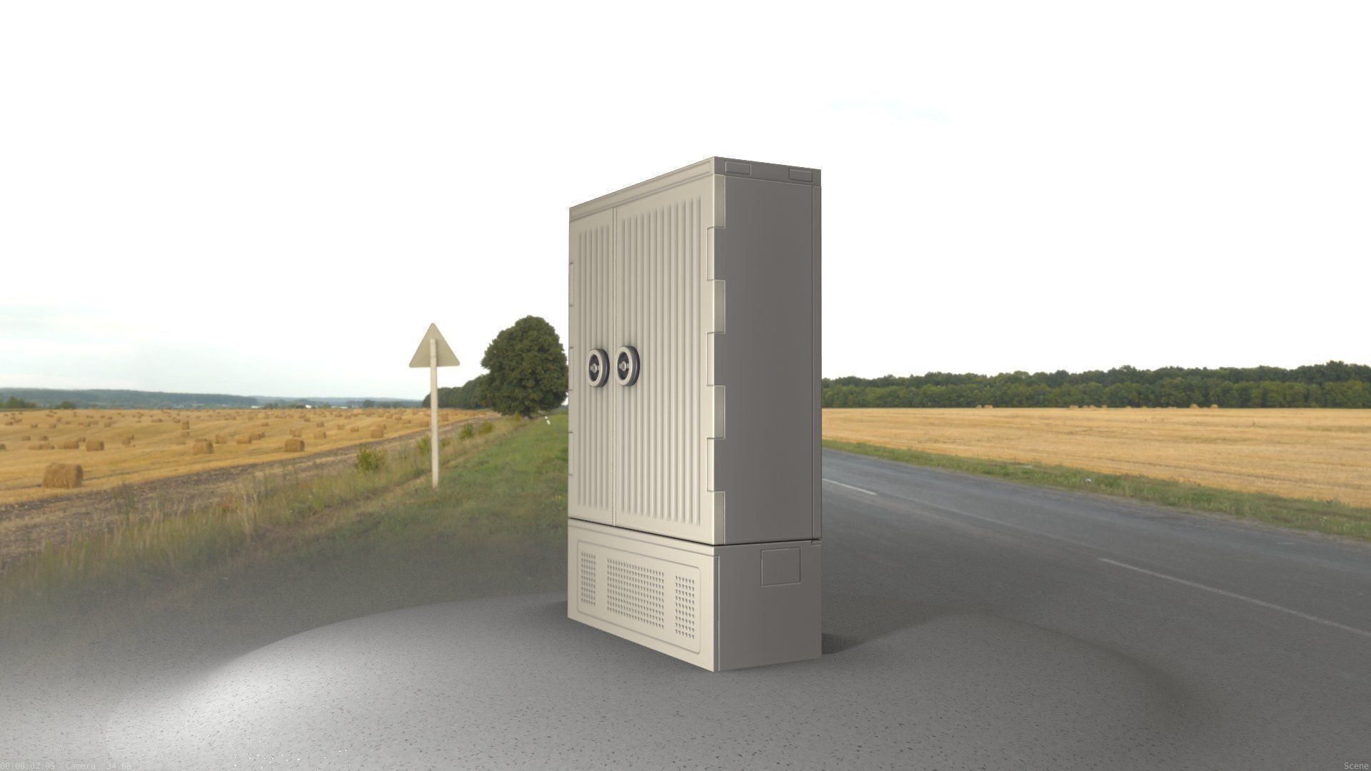 Electrical Distribution Cabinet 116 Low-poly 3D model_74