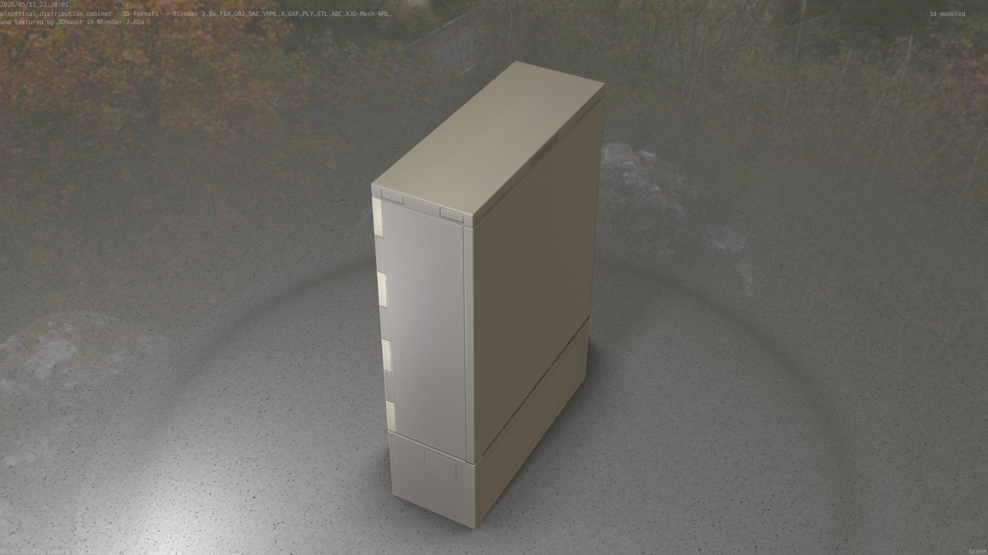 Electrical Distribution Cabinet 116 Low-poly 3D model_24