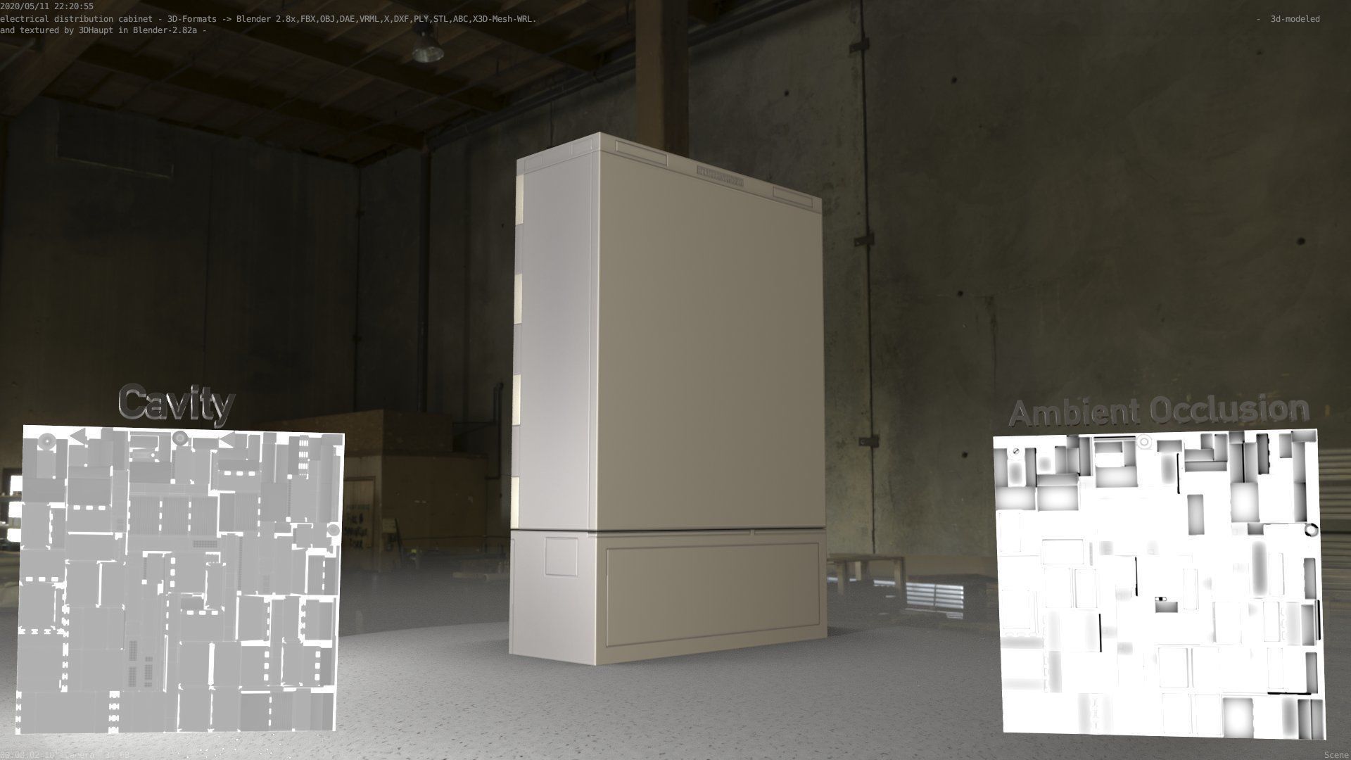 Electrical Distribution Cabinet 116 Low-poly 3D model_79