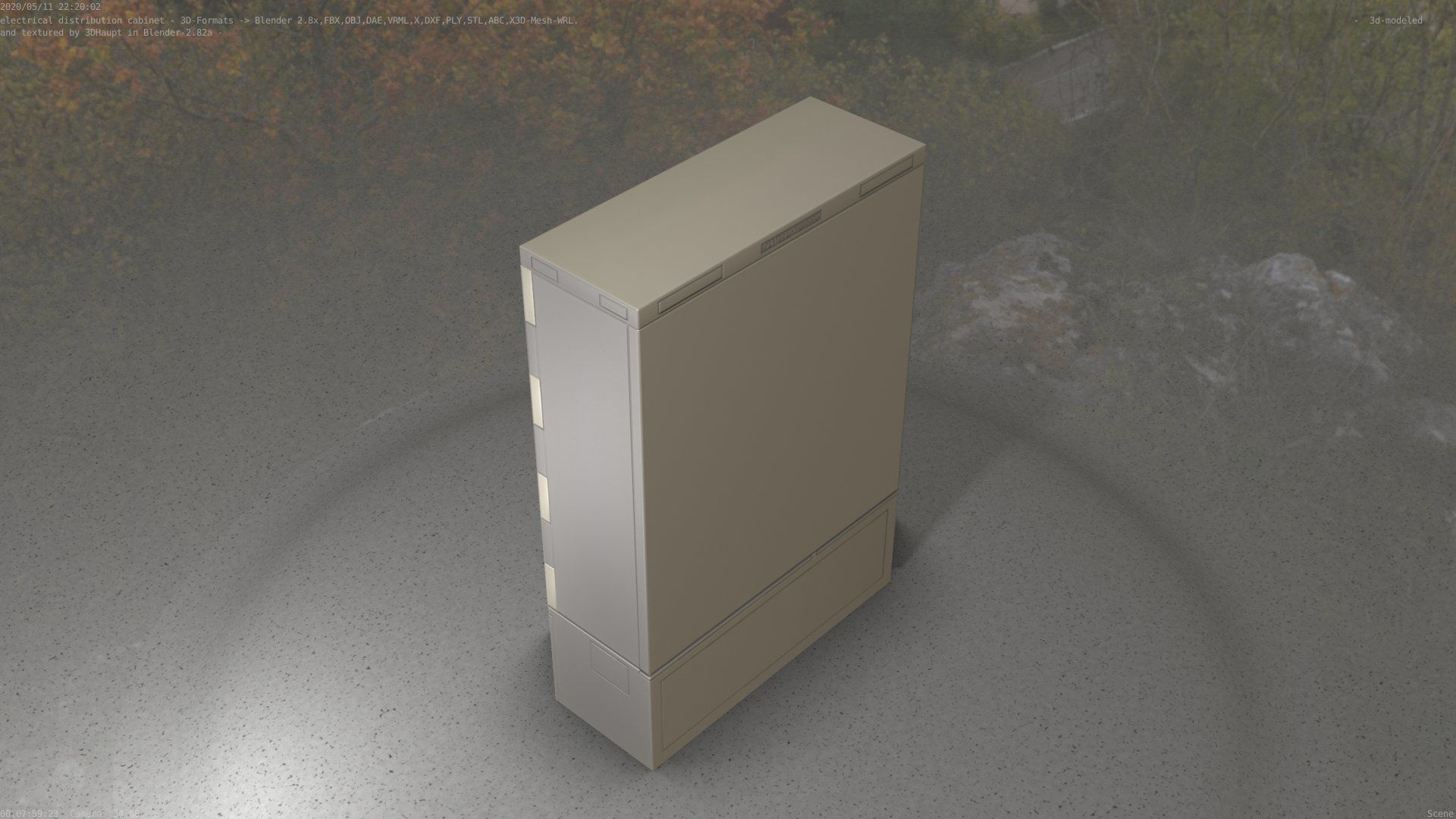 Electrical Distribution Cabinet 116 Low-poly 3D model_25