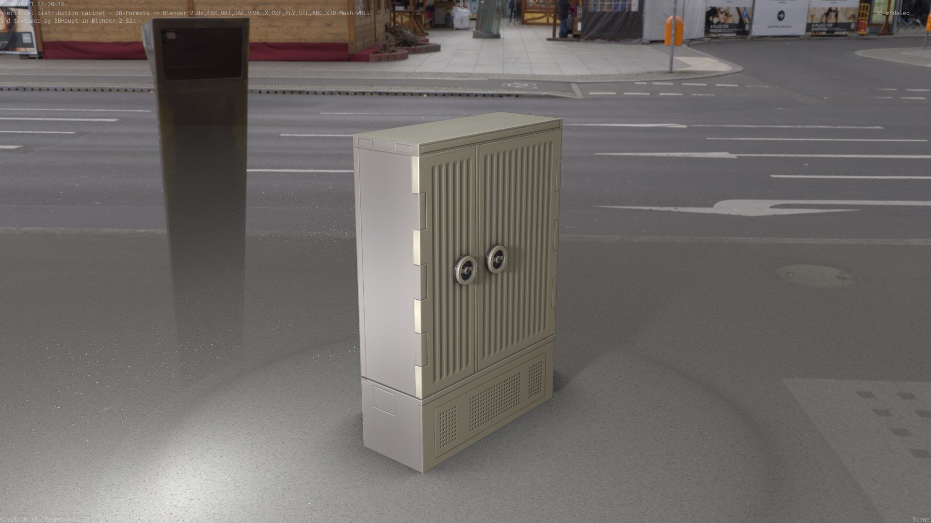Electrical Distribution Cabinet 116 Low-poly 3D model_39