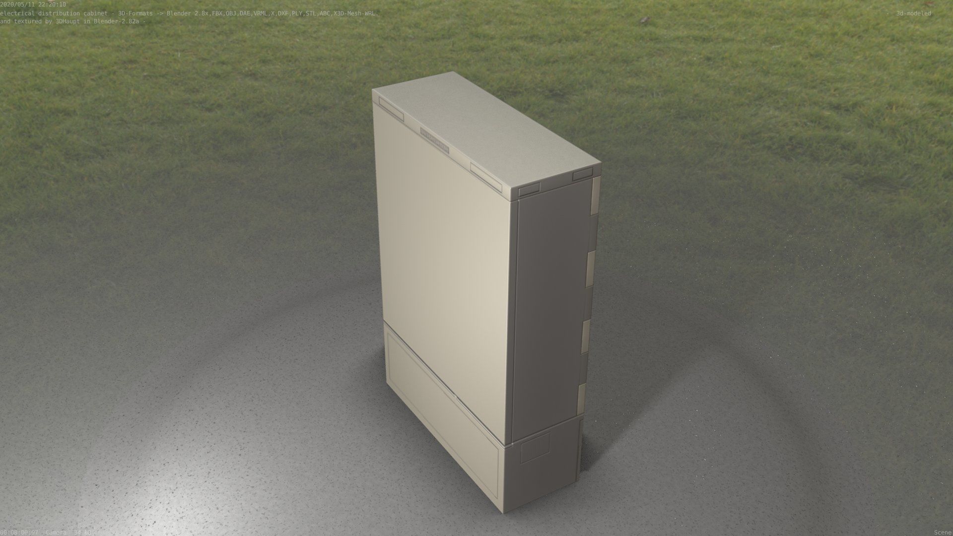 Electrical Distribution Cabinet 116 Low-poly 3D model_33