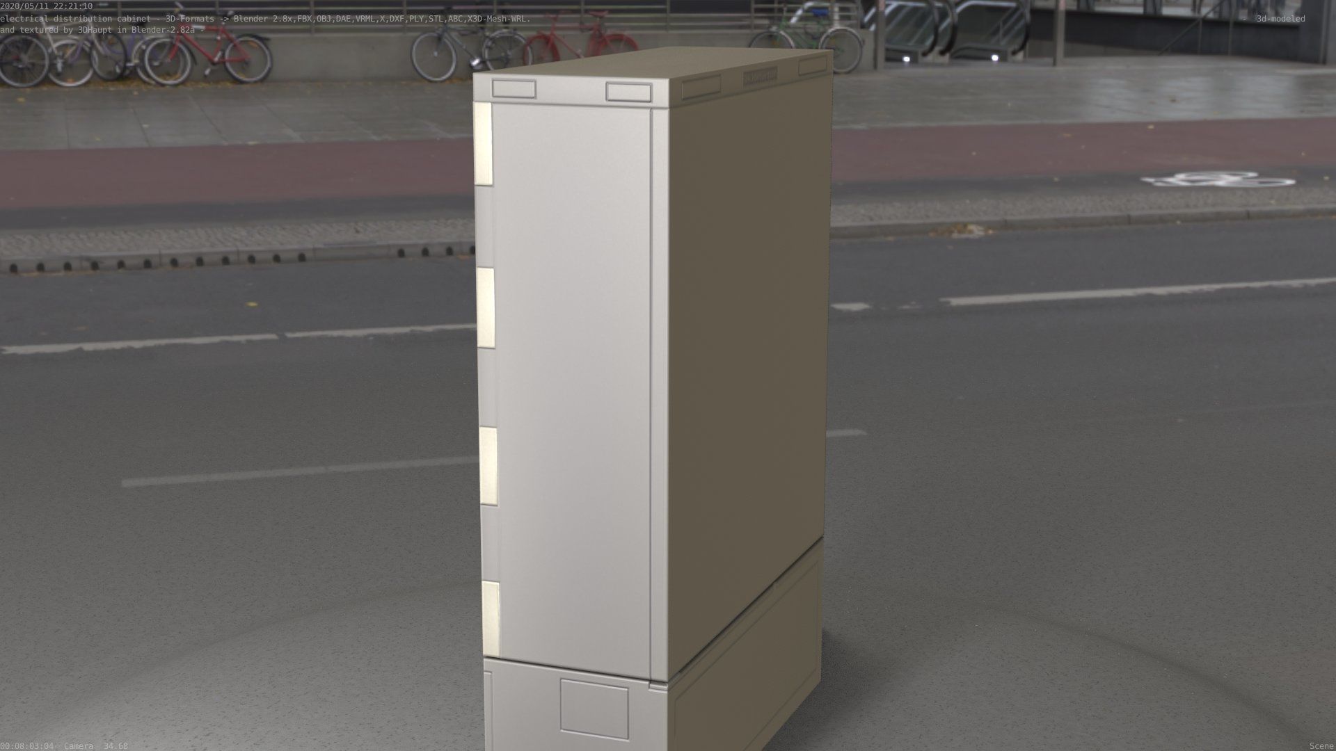 Electrical Distribution Cabinet 116 Low-poly 3D model_97