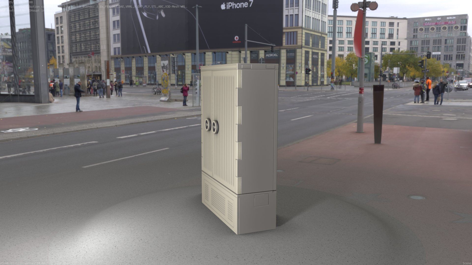 Electrical Distribution Cabinet 116 Low-poly 3D model_95