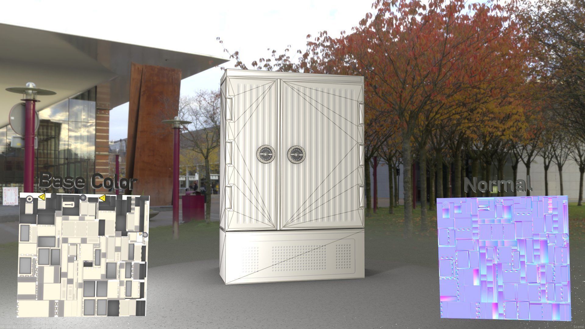 Electrical Distribution Cabinet 116 Low-poly 3D model_91