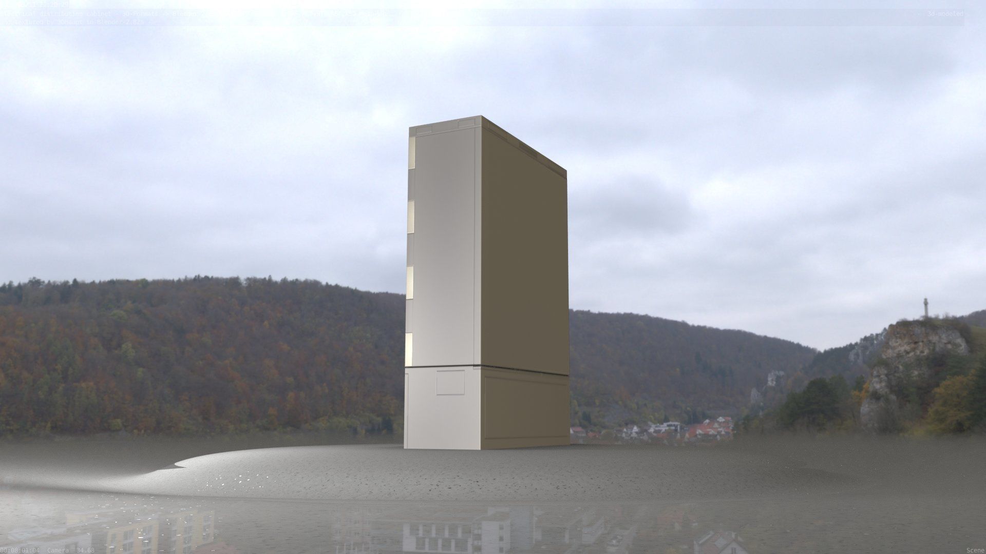 Electrical Distribution Cabinet 116 Low-poly 3D model_54