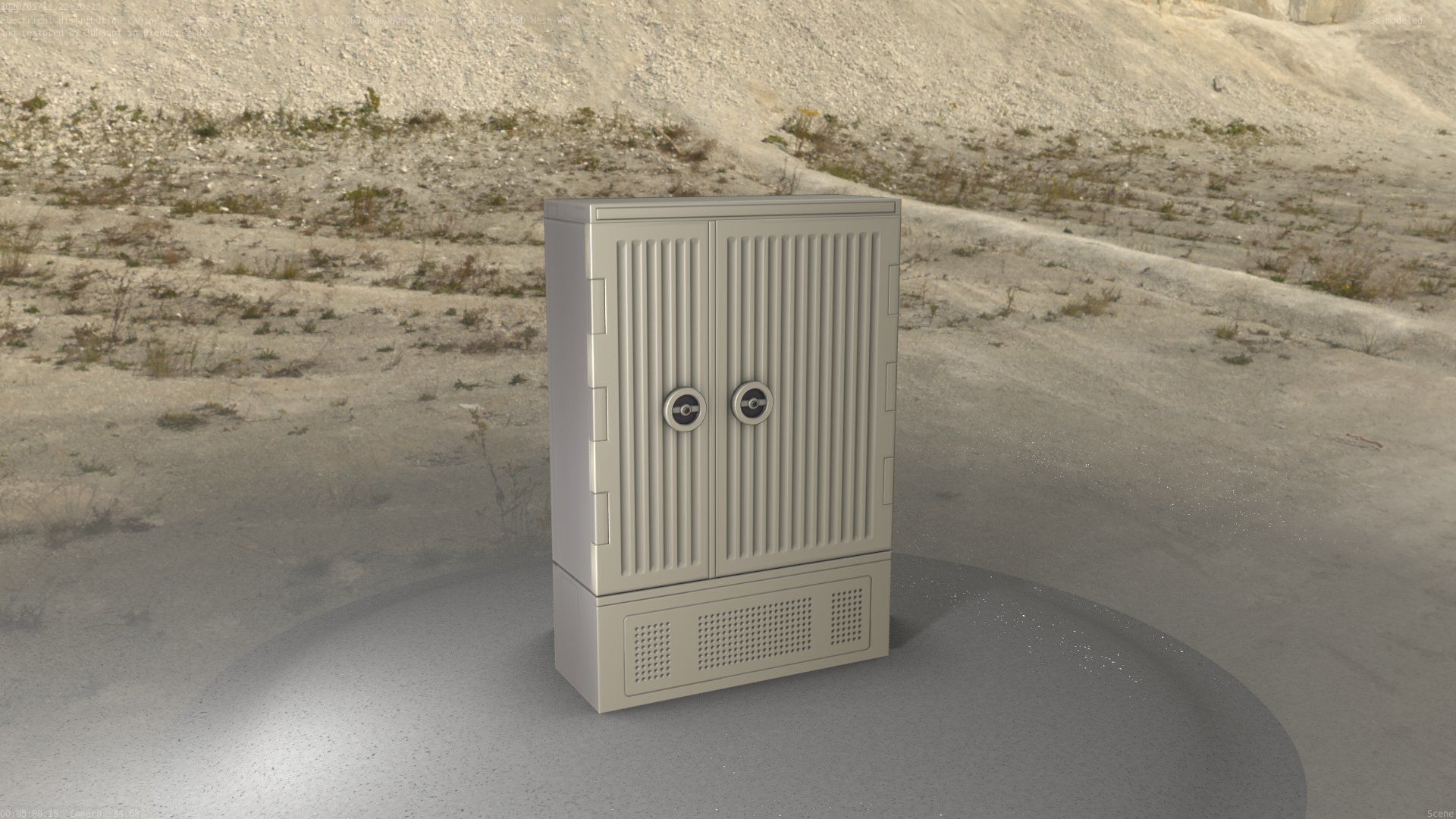 Electrical Distribution Cabinet 116 Low-poly 3D model_41