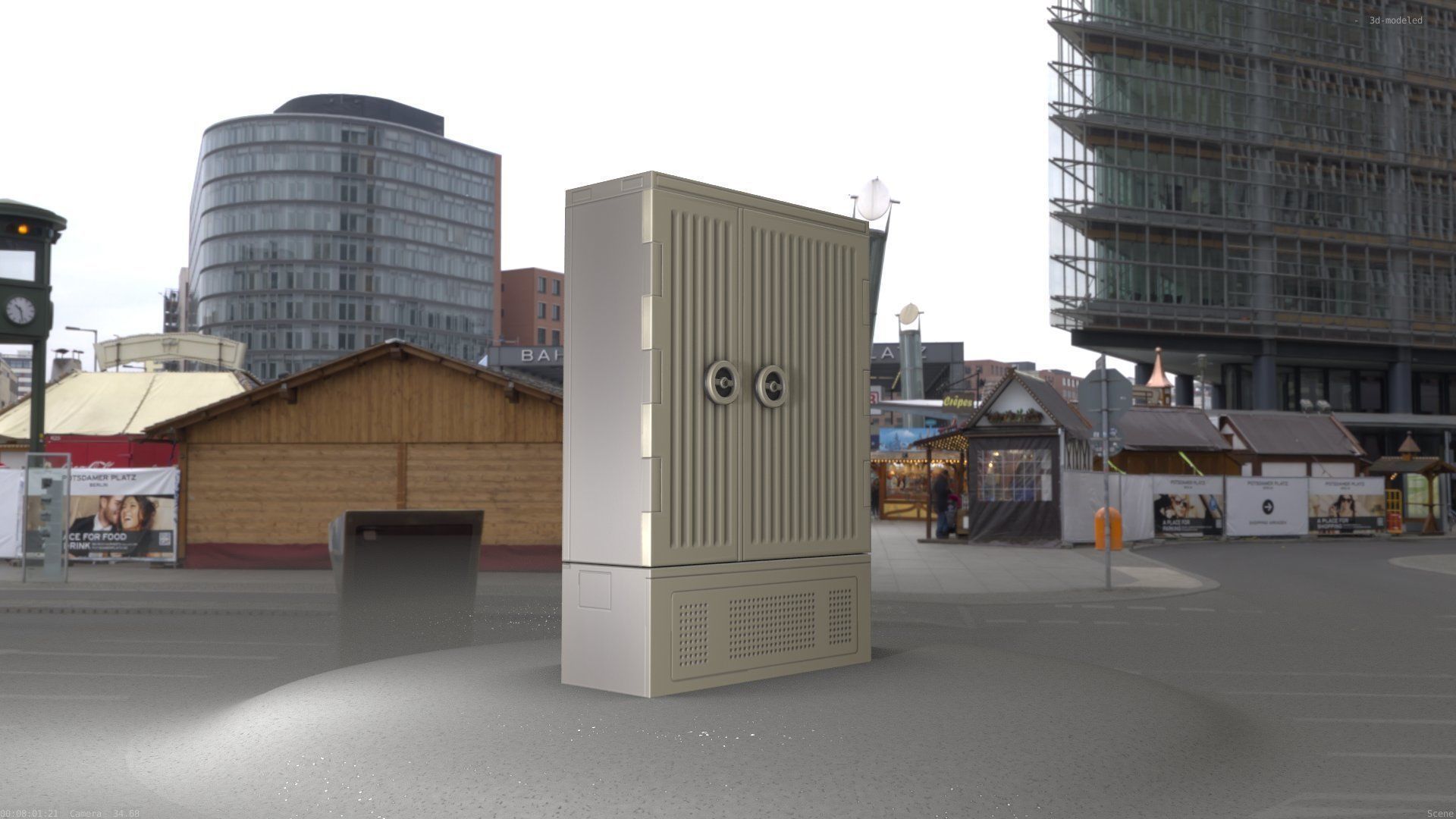 Electrical Distribution Cabinet 116 Low-poly 3D model_71